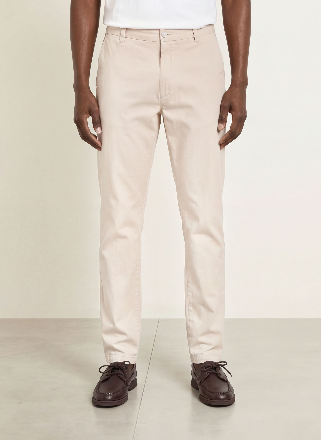 BOSS Chinosy KANE regular fit: KREMOWY