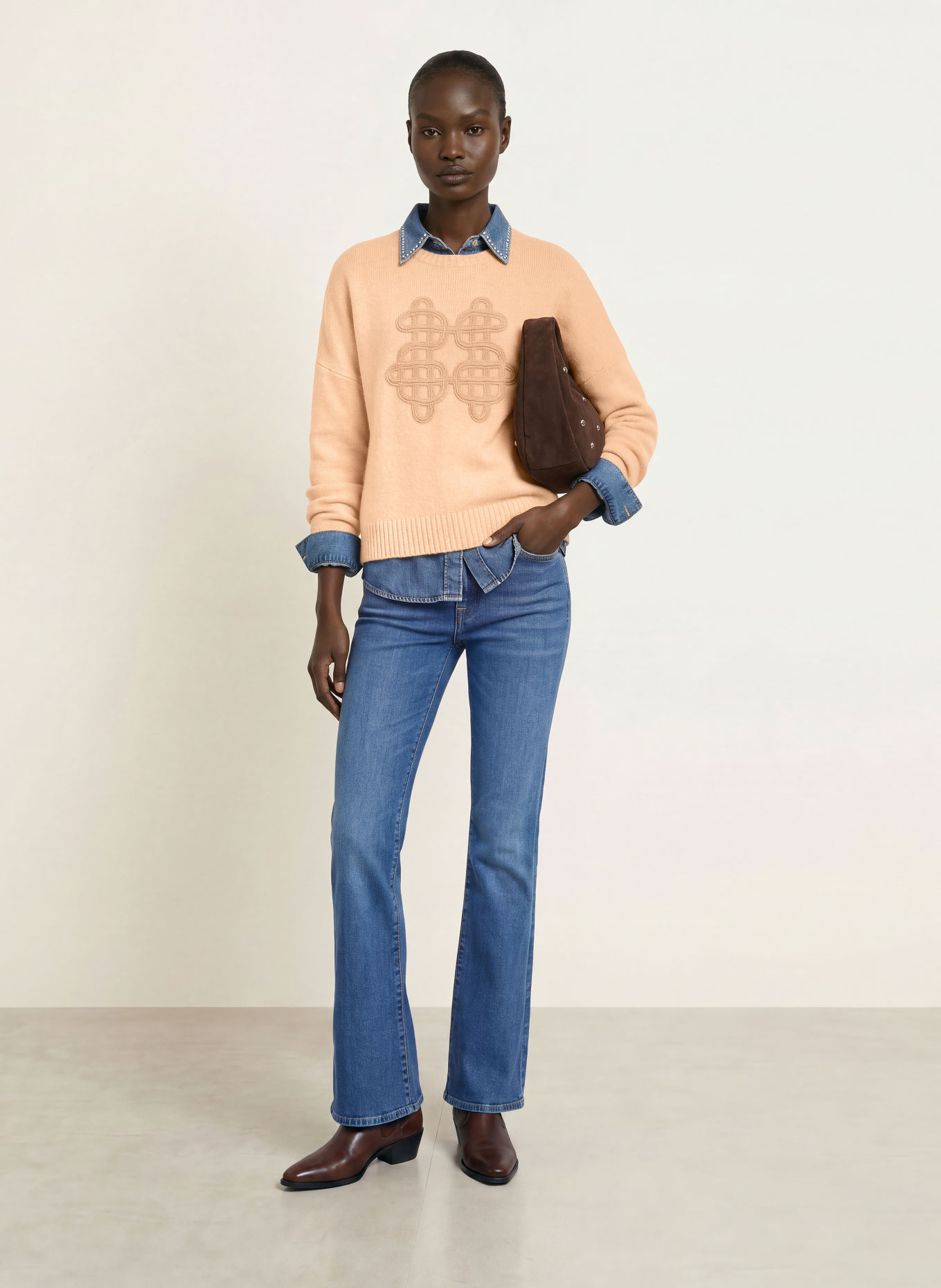 KUJTEN Kasjmier trui AMELIE: CAMEL / BEIGE