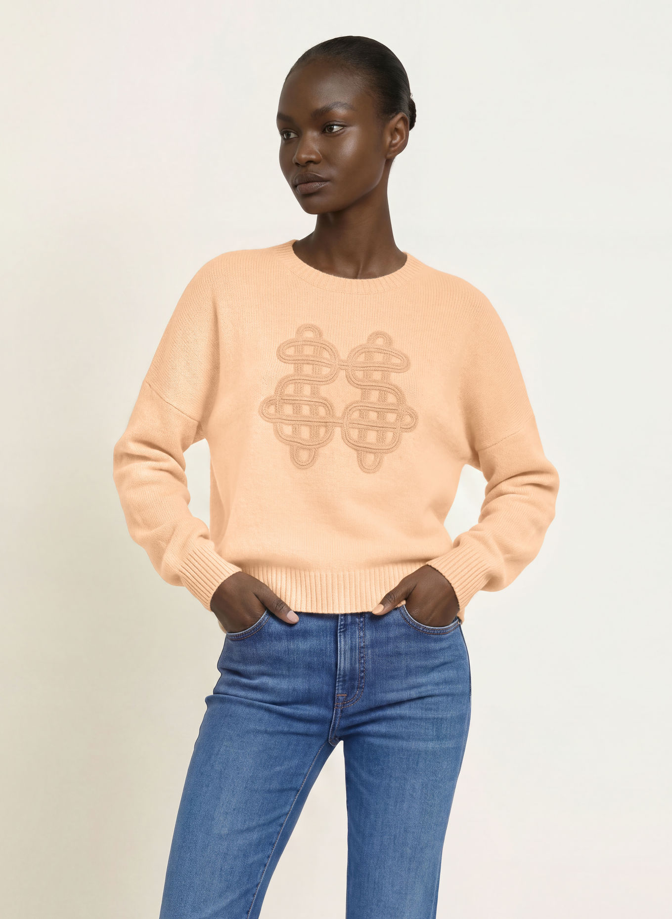 KUJTEN Kasjmier trui AMELIE: CAMEL / BEIGE