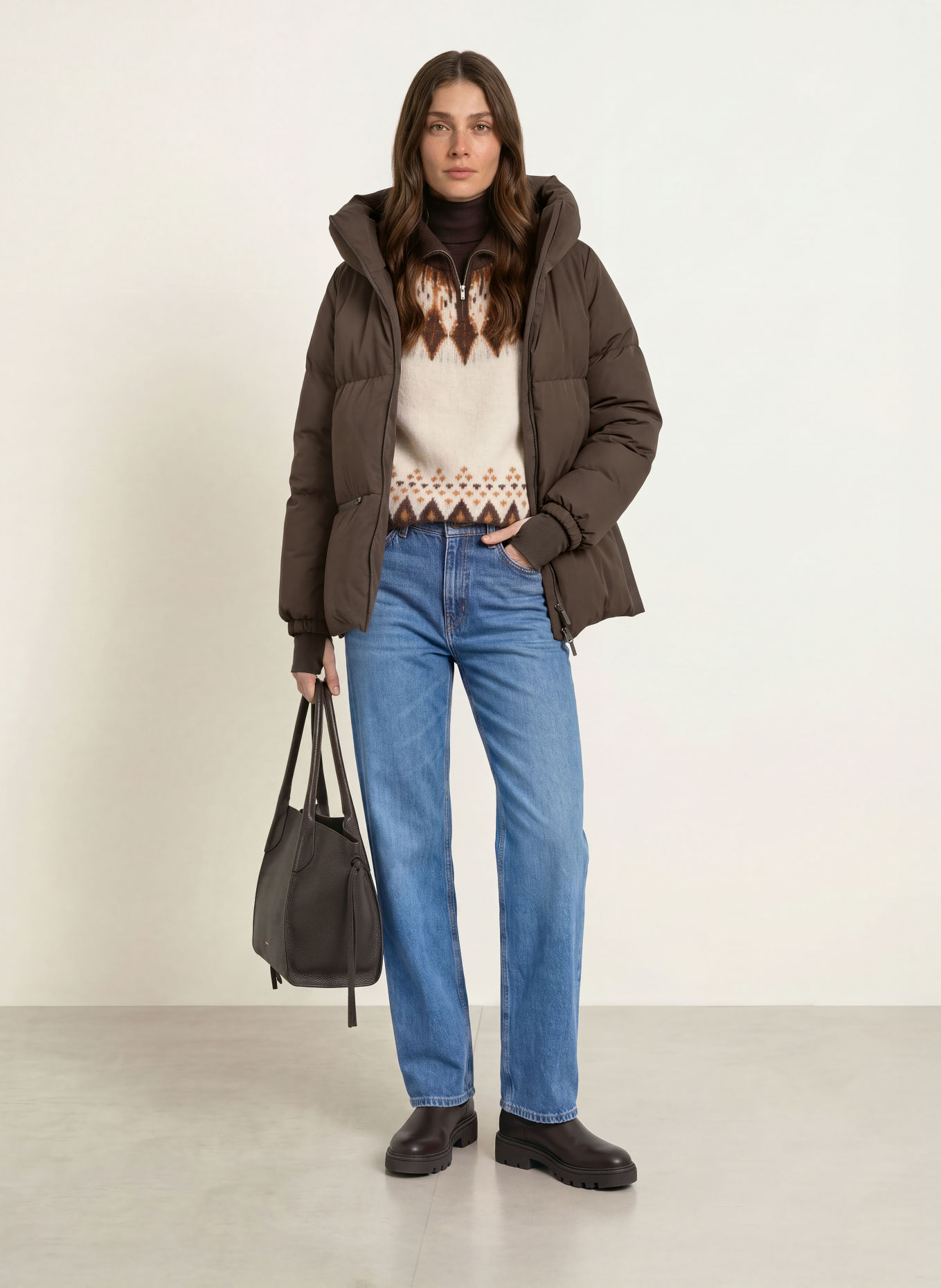 HERNO Daunenjacke PIUMINO CORTO: DUNKELBRAUN