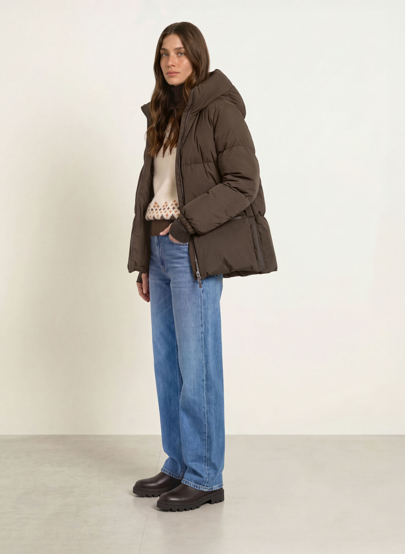 HERNO Daunenjacke PIUMINO CORTO: DUNKELBRAUN