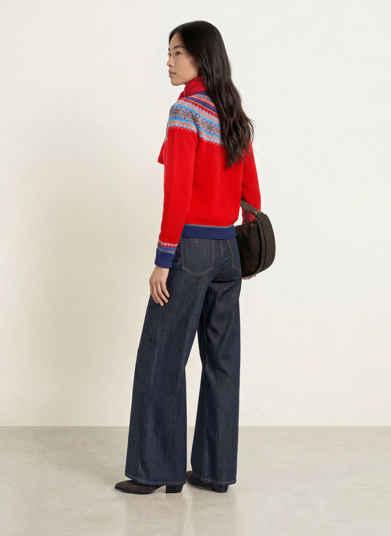 ERIBÉ Cardigan ALPINE: RED / ORANGE / DARK BLUE