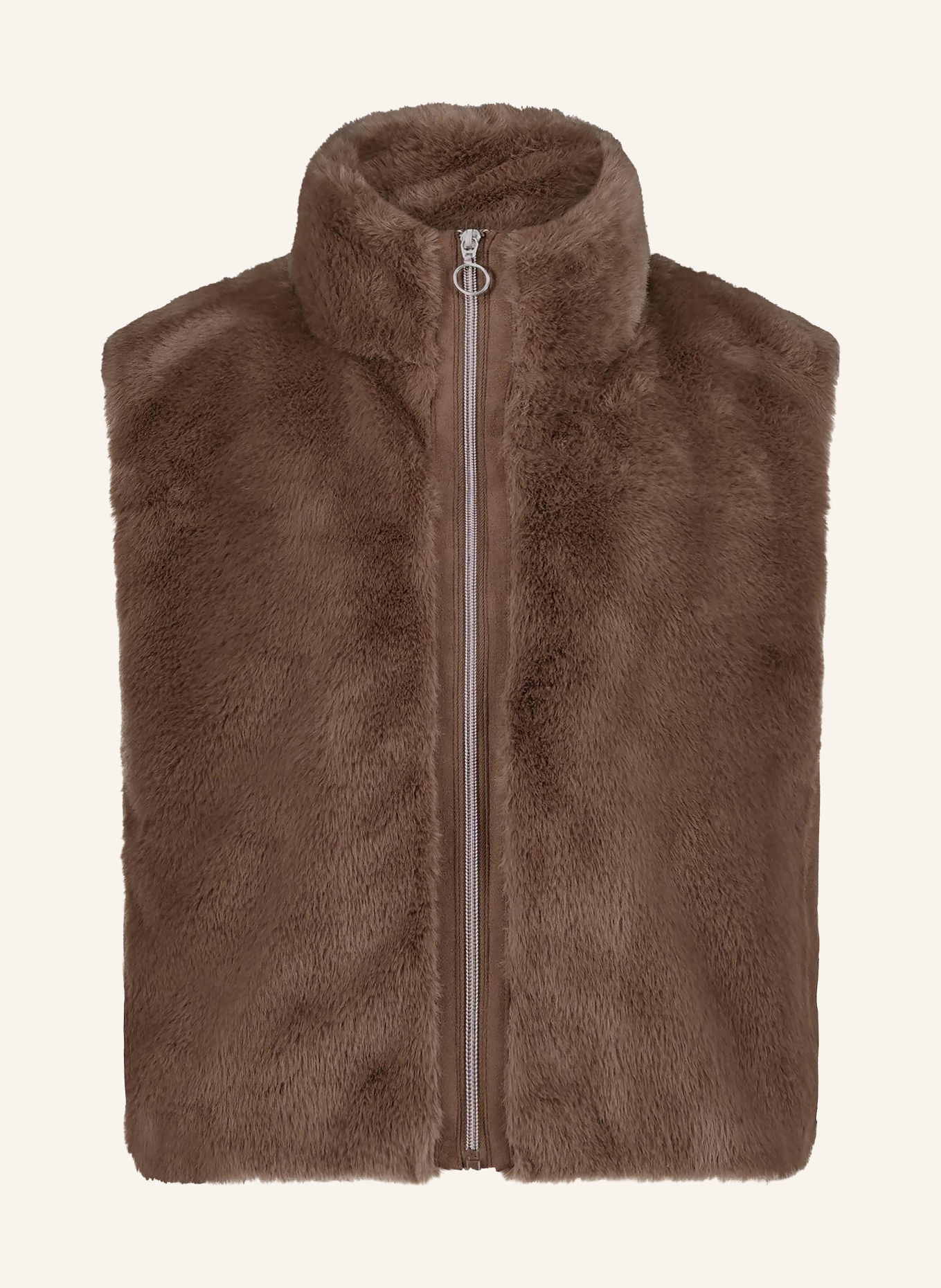 Betty Barclay Faux fur vest: BROWN