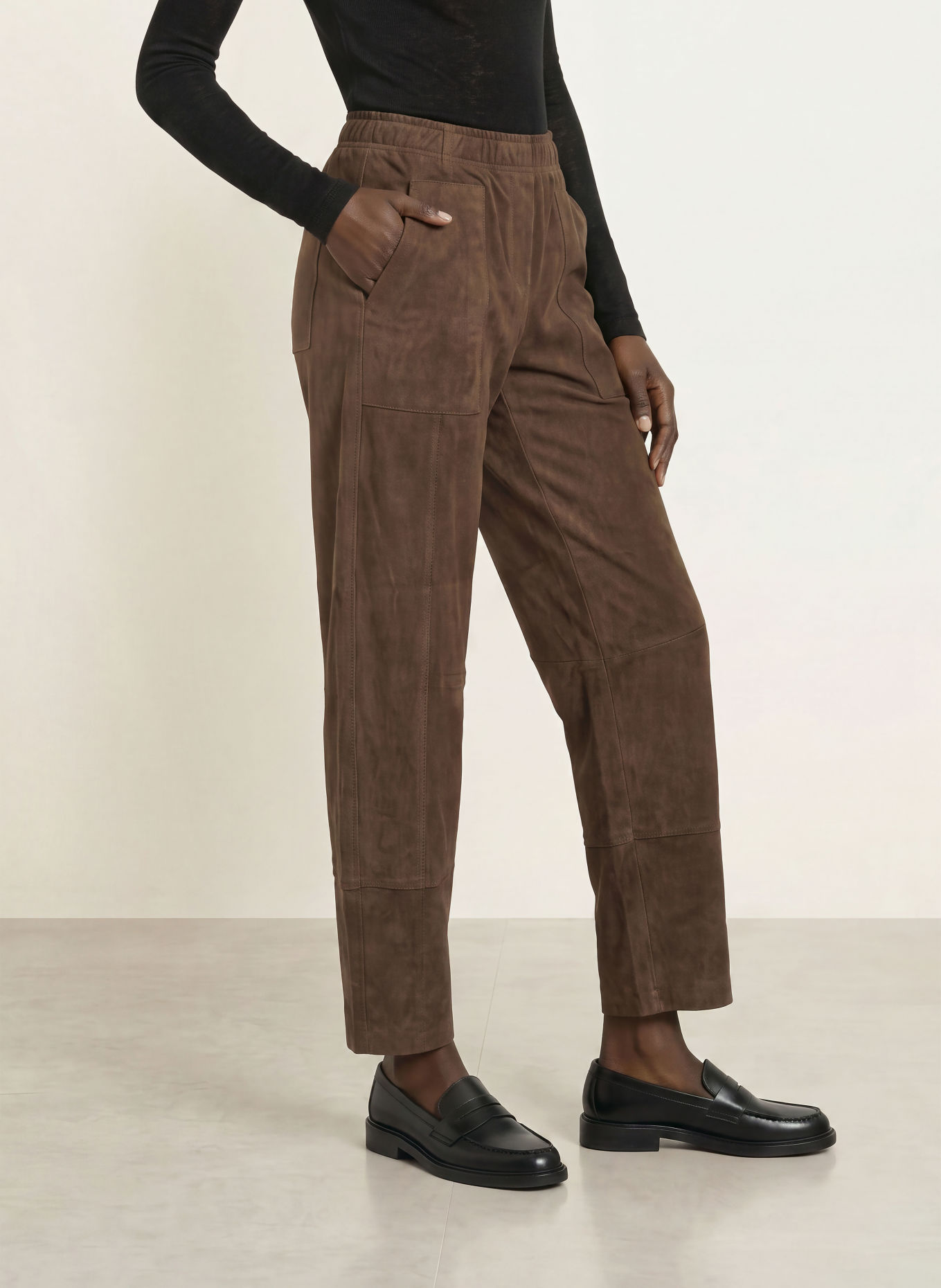 CAMBIO 7/8-Hose OPHELIA: DUNKELBRAUN