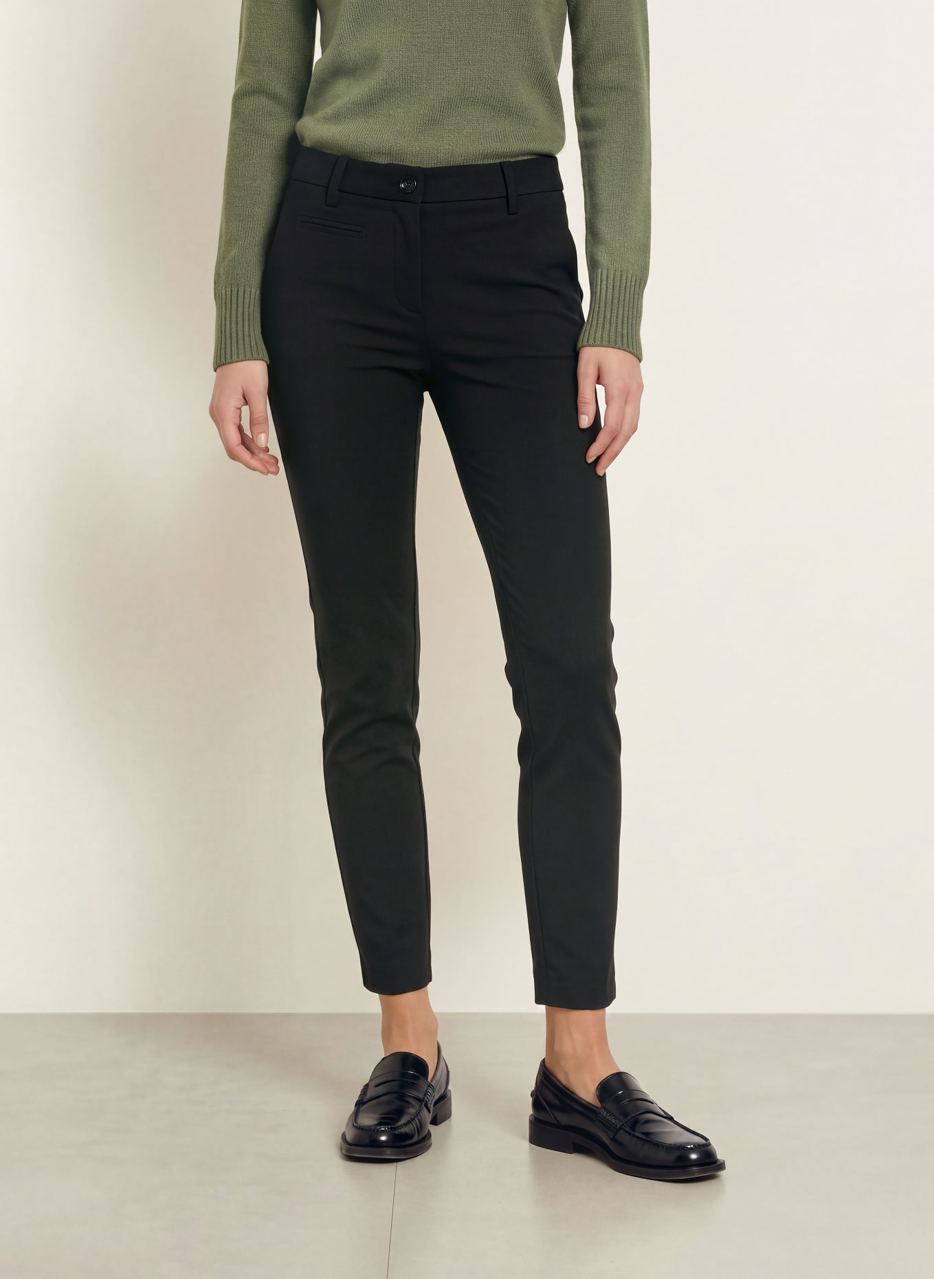MASON'S Jersey pants NEW YORK: BLACK