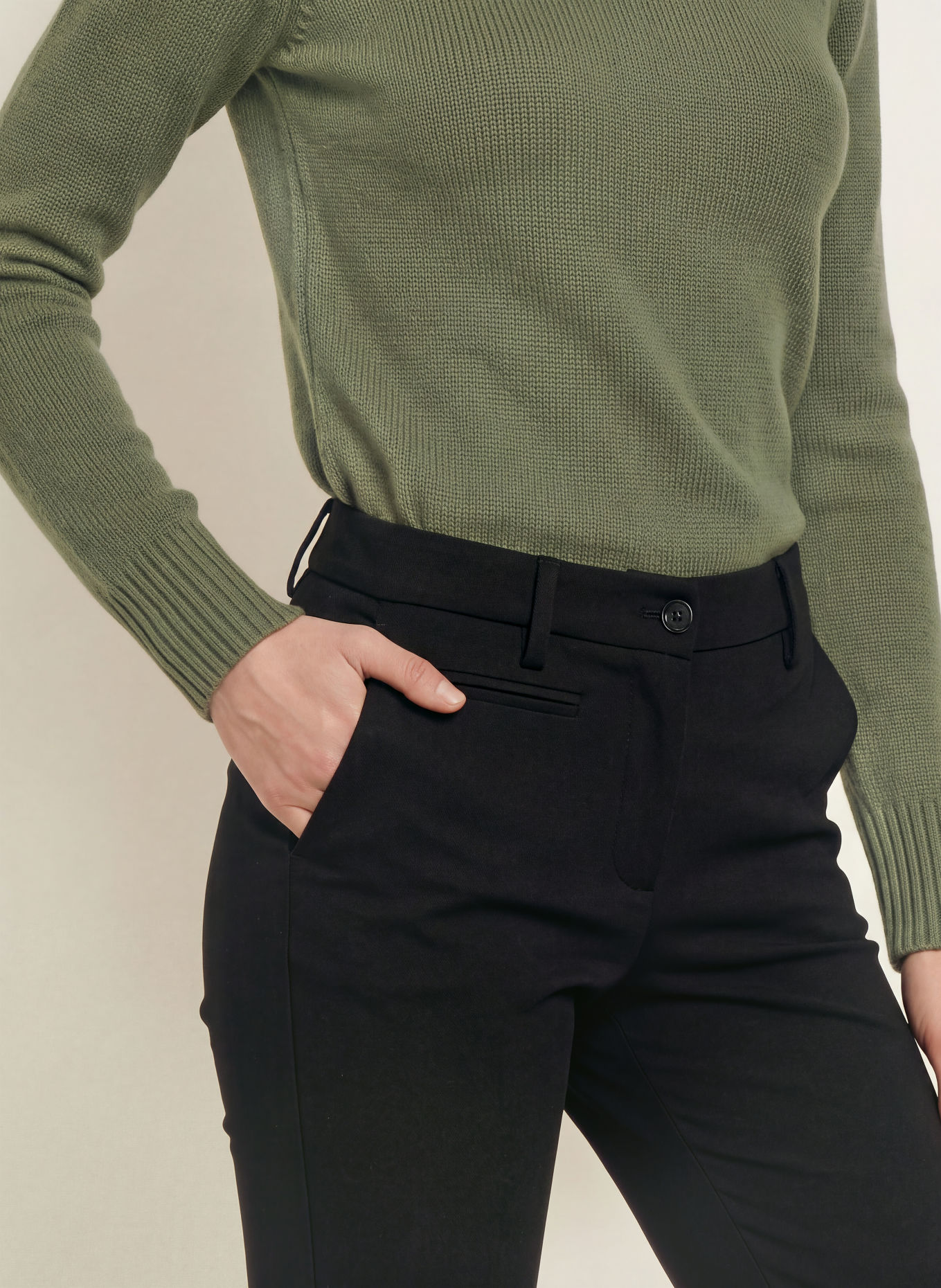 MASON'S Jersey pants NEW YORK: BLACK