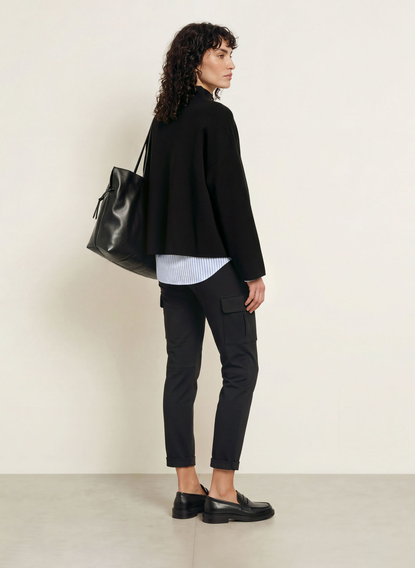MASON'S Pantalon cargo CHILE CITY en jersey: NOIR