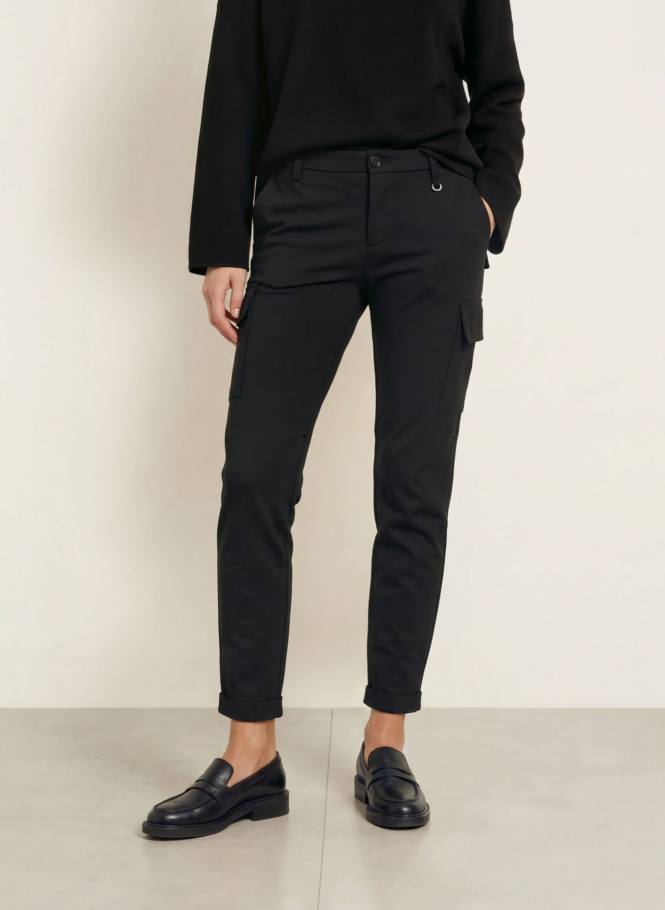 MASON'S Pantalon cargo CHILE CITY en jersey: NOIR