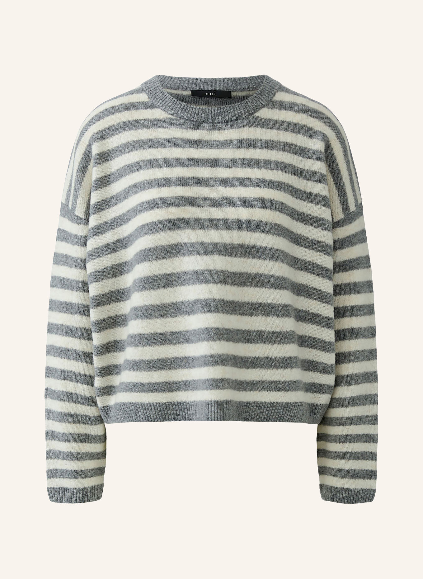oui pull-over: GRIS / BLANC