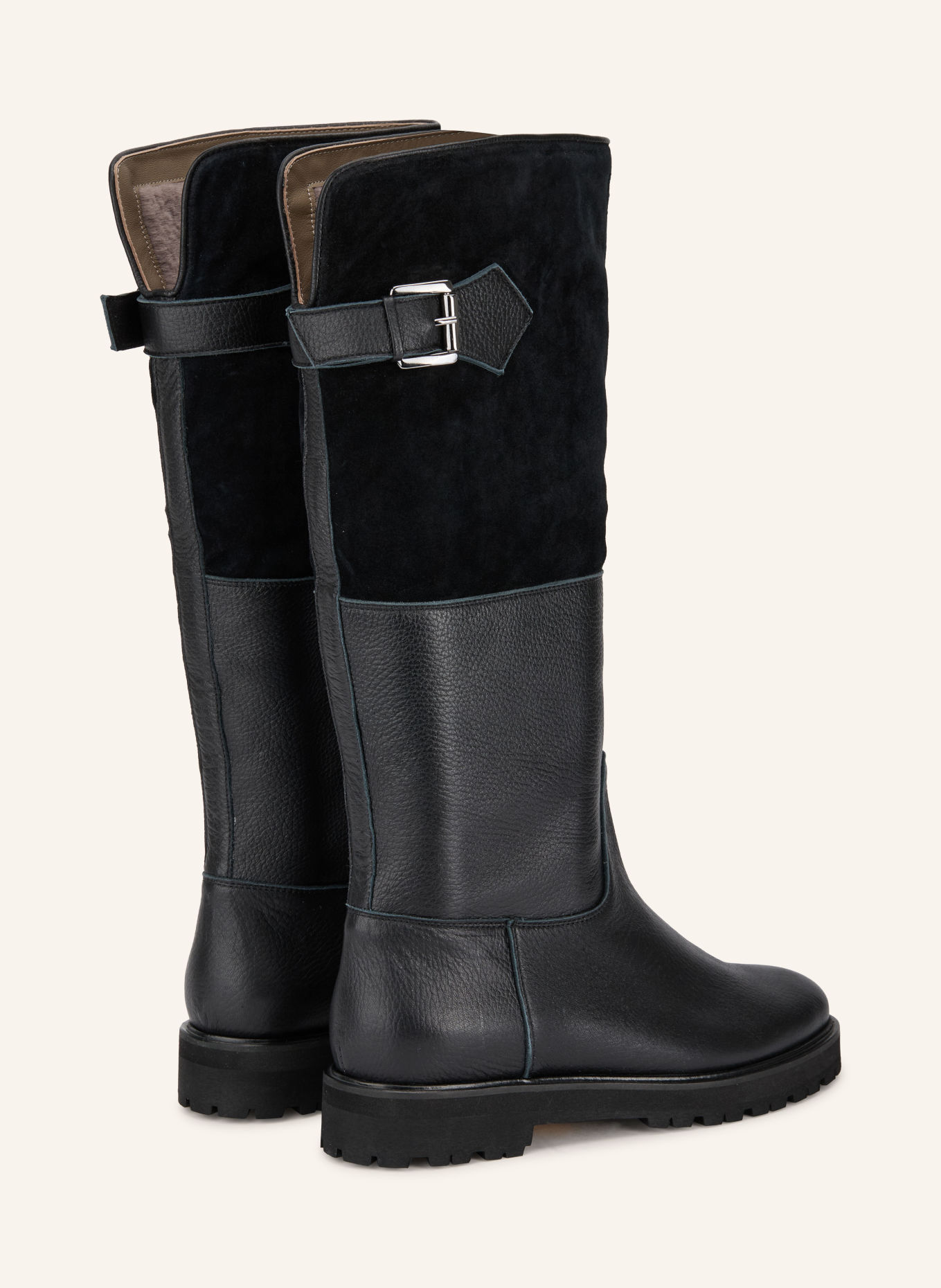 VIAMERCANTI Boots: BLACK