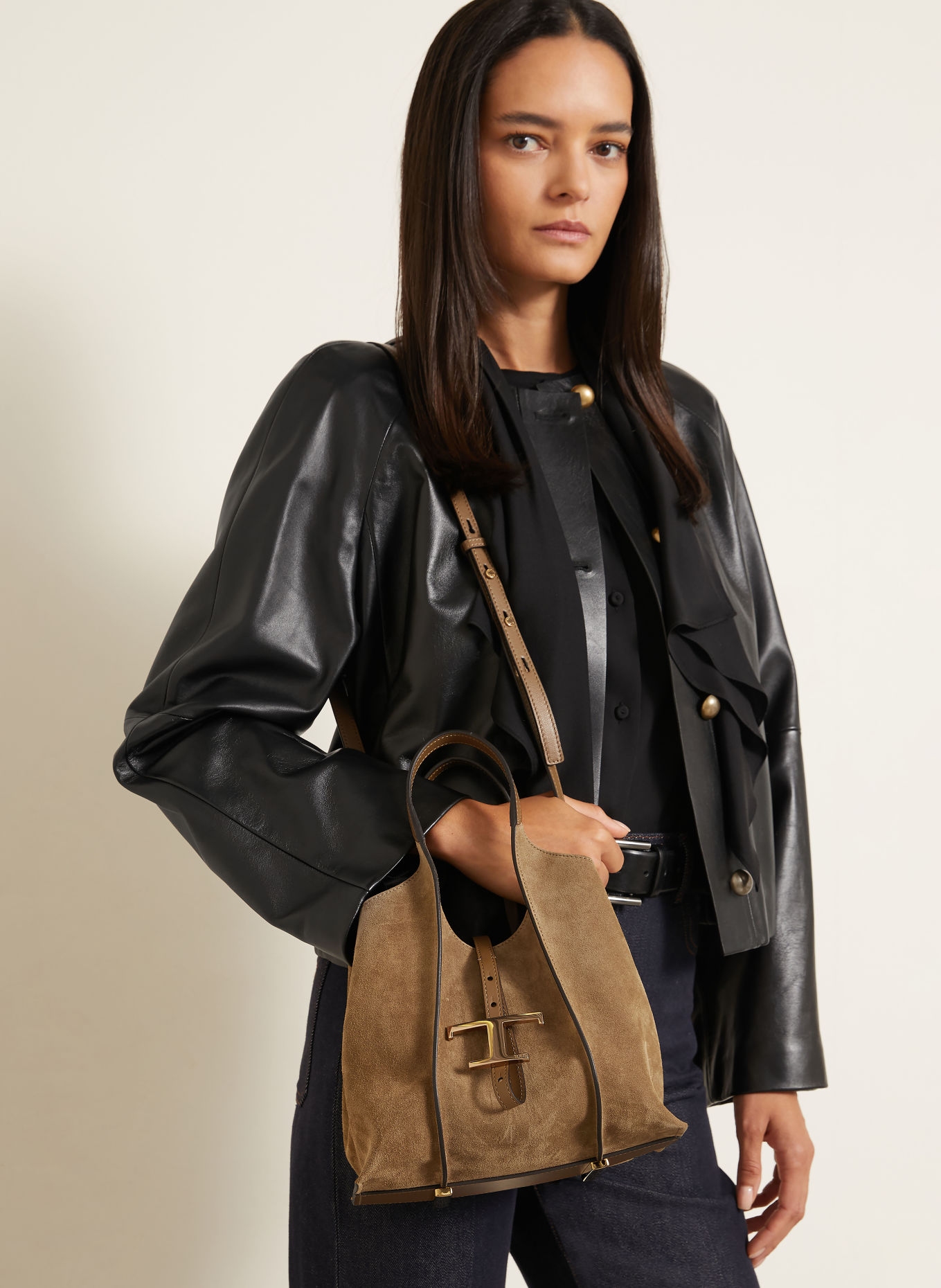 TOD'S Shopper MINI: BEIGE