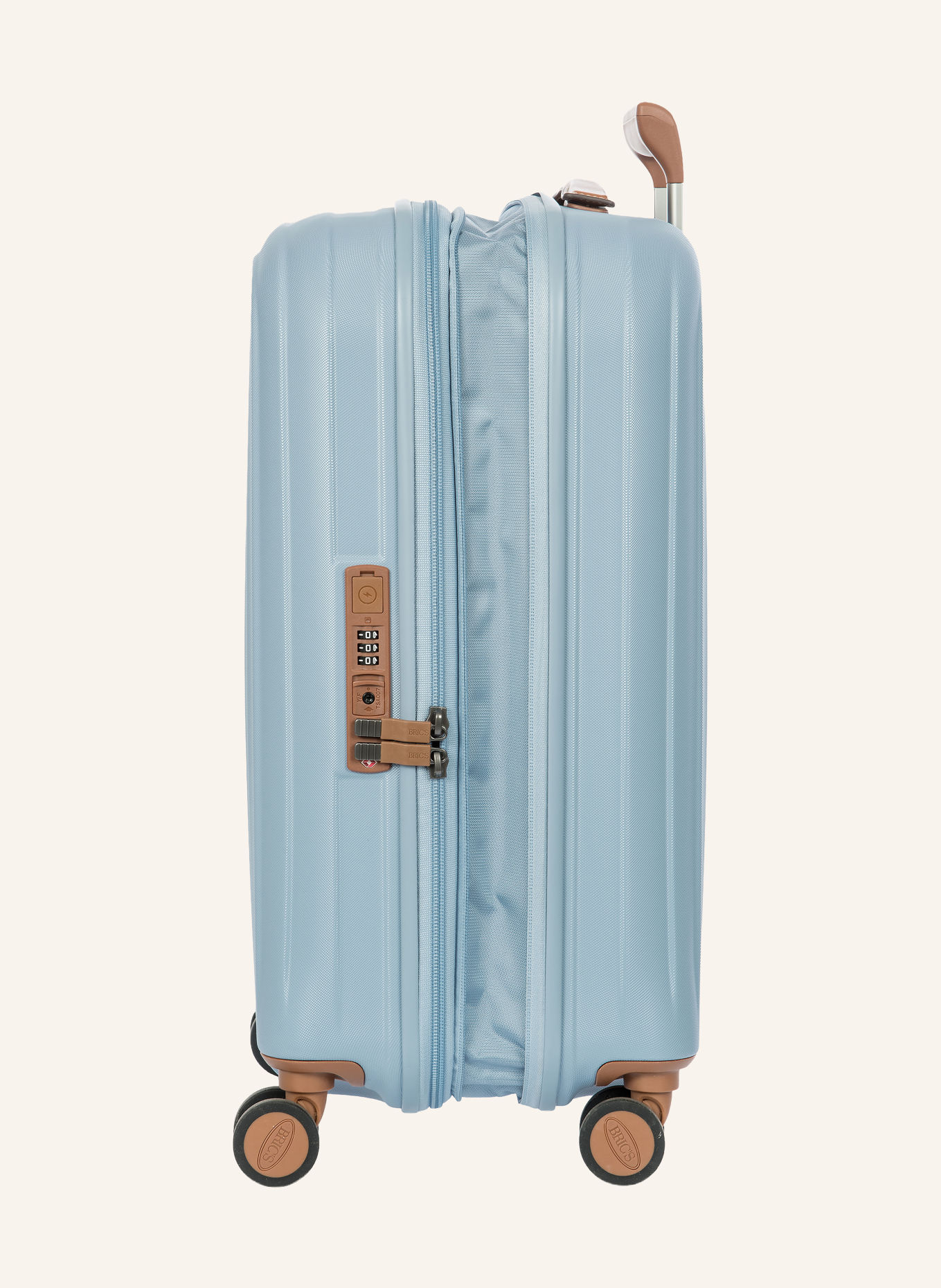 BRIC'S Trolley TAORMINA: LICHTBLAUW / ZILVER / BRUIN