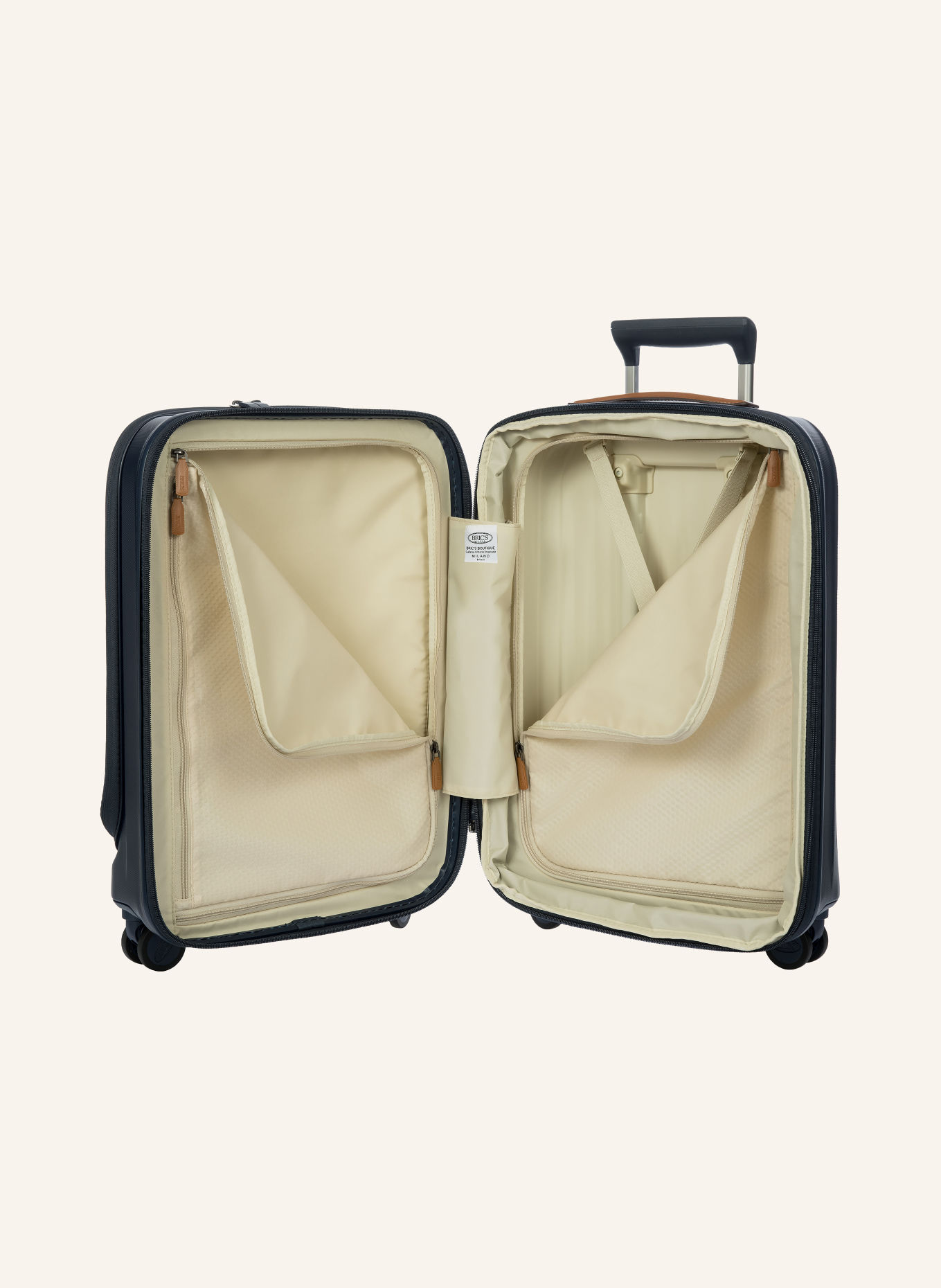 BRIC'S Trolley TAORMINA: DONKERBLAUW / ZILVER / BRUIN