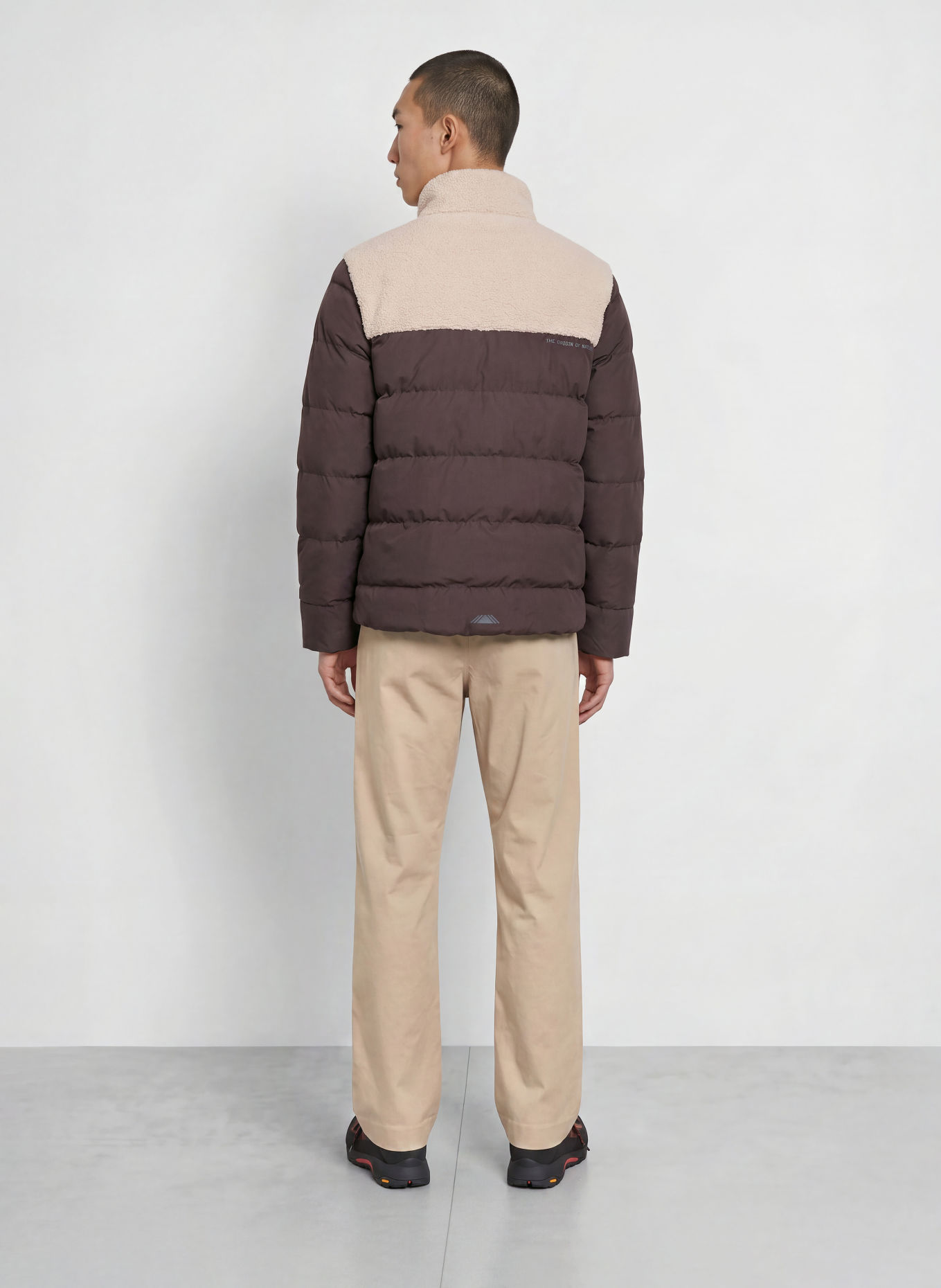 me°ru' Steppjacke ROSKILDE: DUNKELBRAUN / BEIGE / DUNKELORANGE