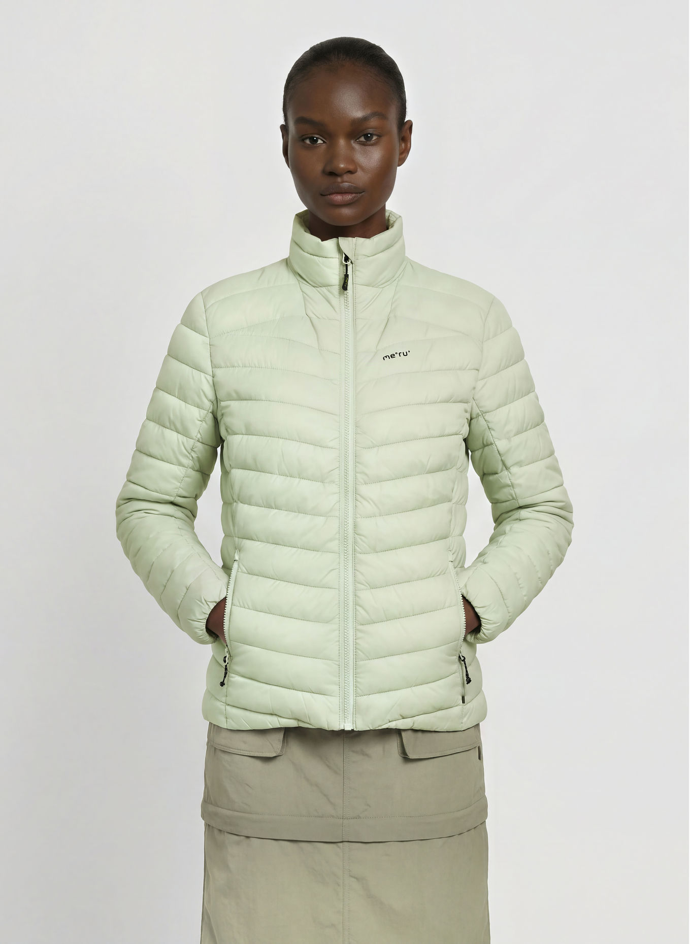 me°ru' WESTON 2.0 quilted jacket: MINT / BLACK