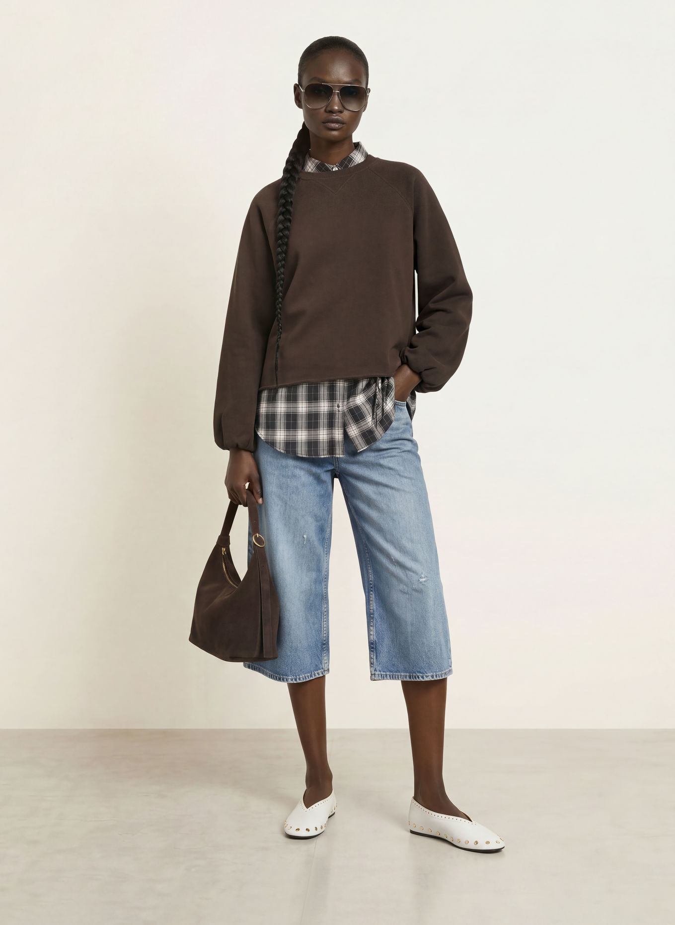 LADNERI Sweatshirt MARLON: DUNKELBRAUN