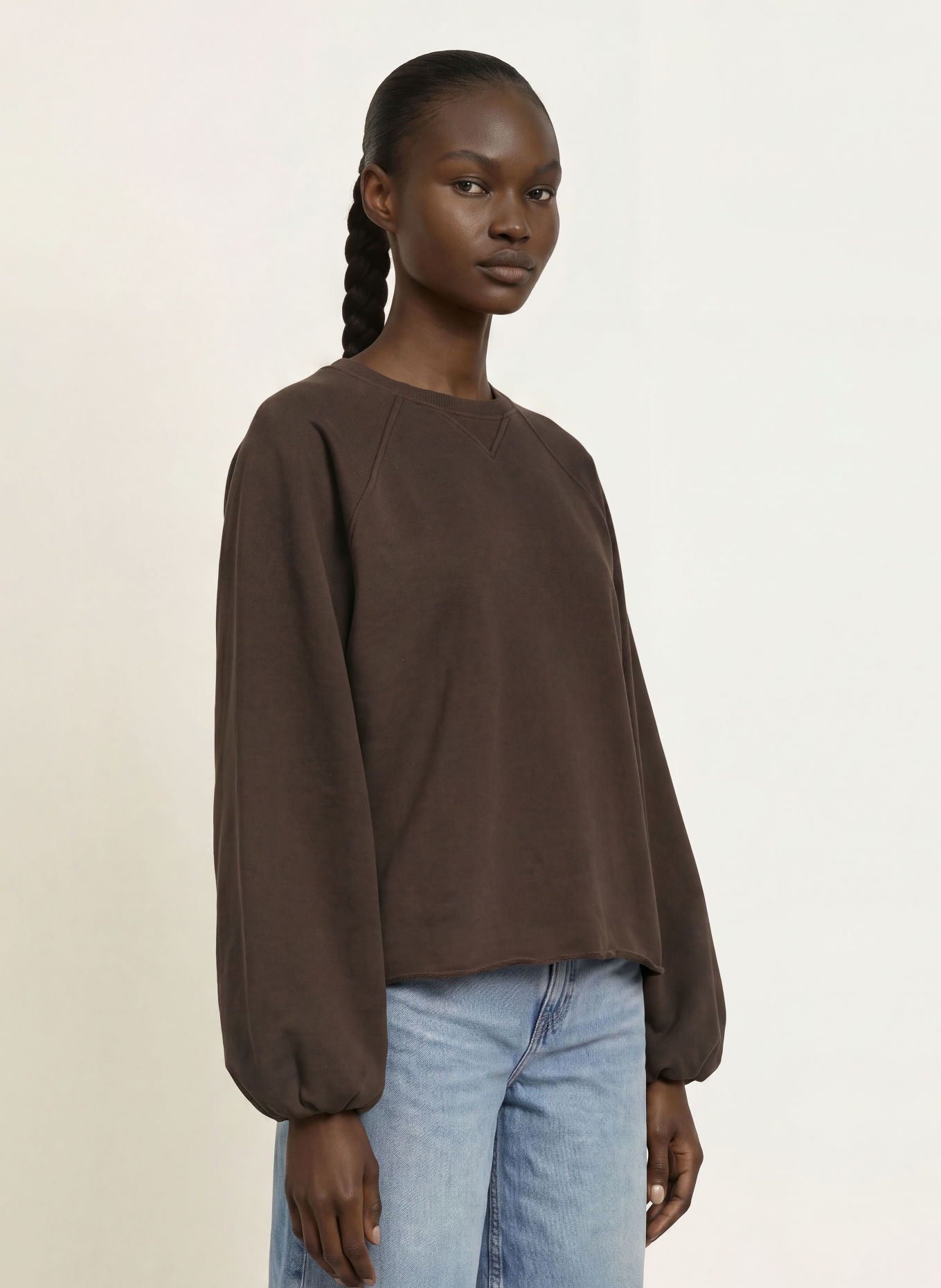 LADNERI Sweatshirt MARLON: DUNKELBRAUN