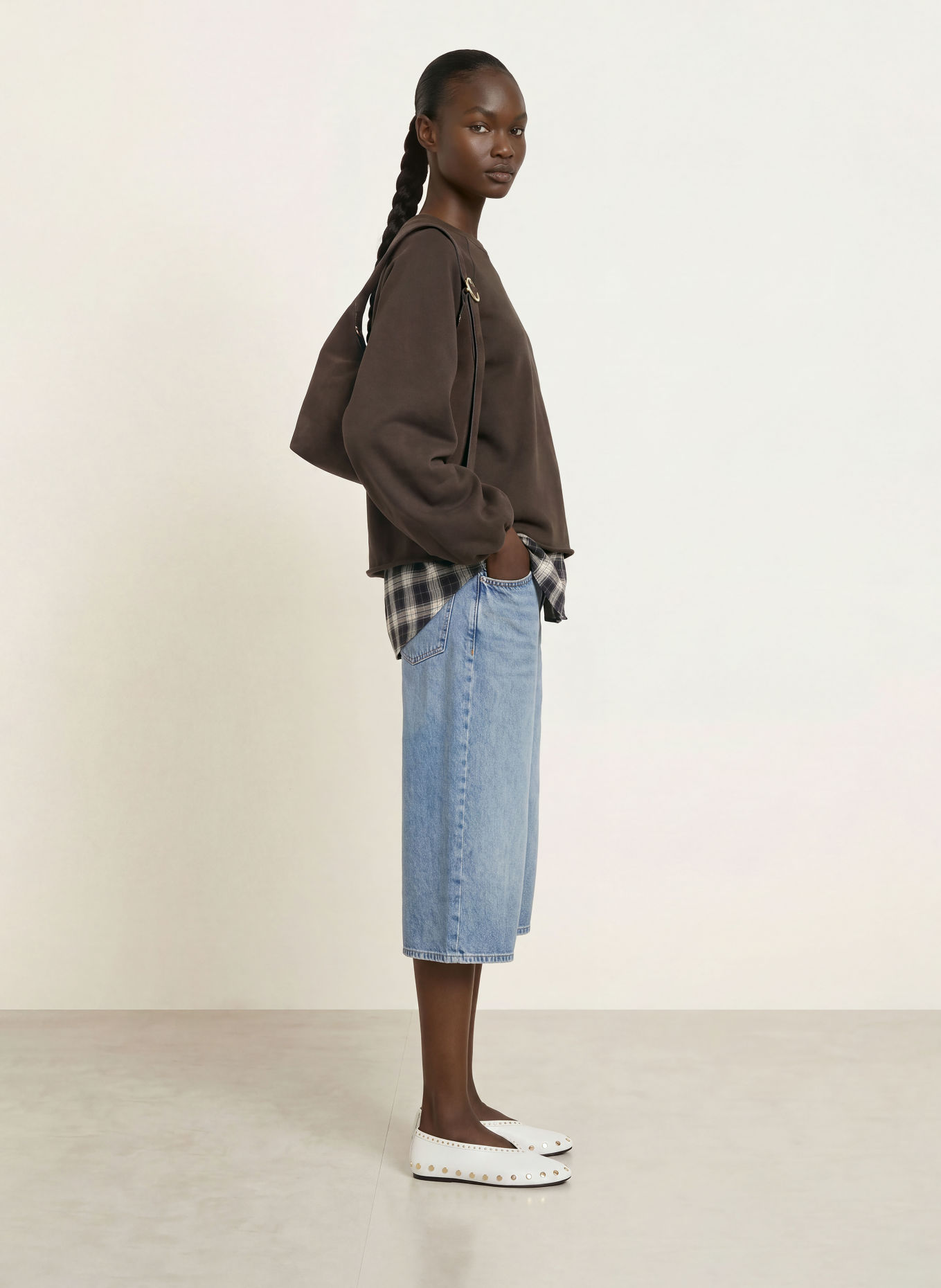 LADNERI Sweatshirt MARLON: DUNKELBRAUN