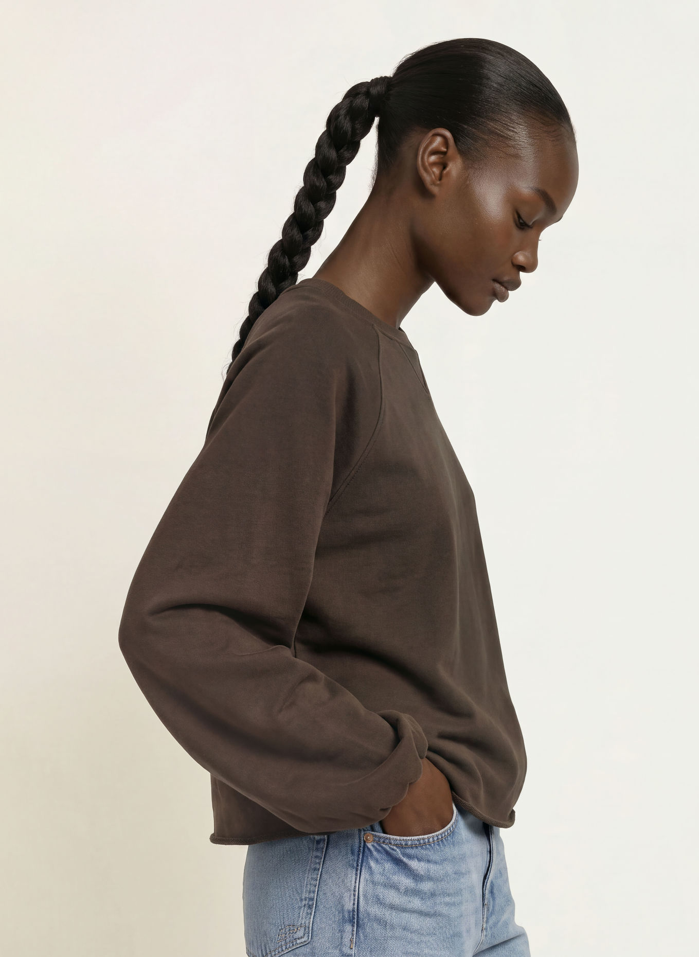 LADNERI Sweatshirt MARLON: DUNKELBRAUN