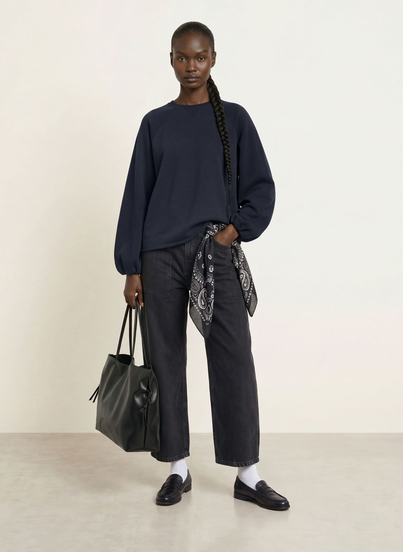 LADNERI Sweatshirt MARLON: DUNKELBLAU