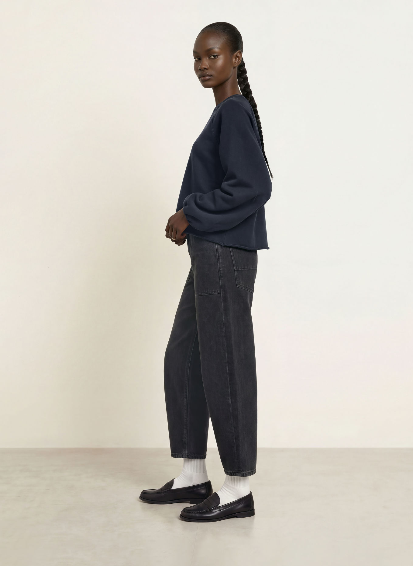 LADNERI Sweatshirt MARLON: DUNKELBLAU