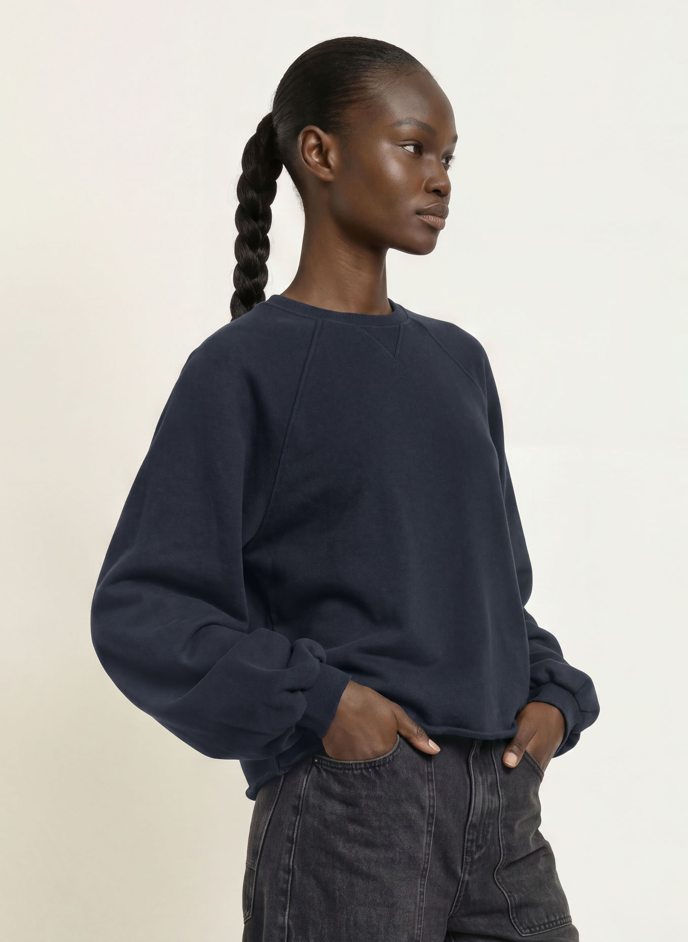LADNERI Sweatshirt MARLON: DUNKELBLAU