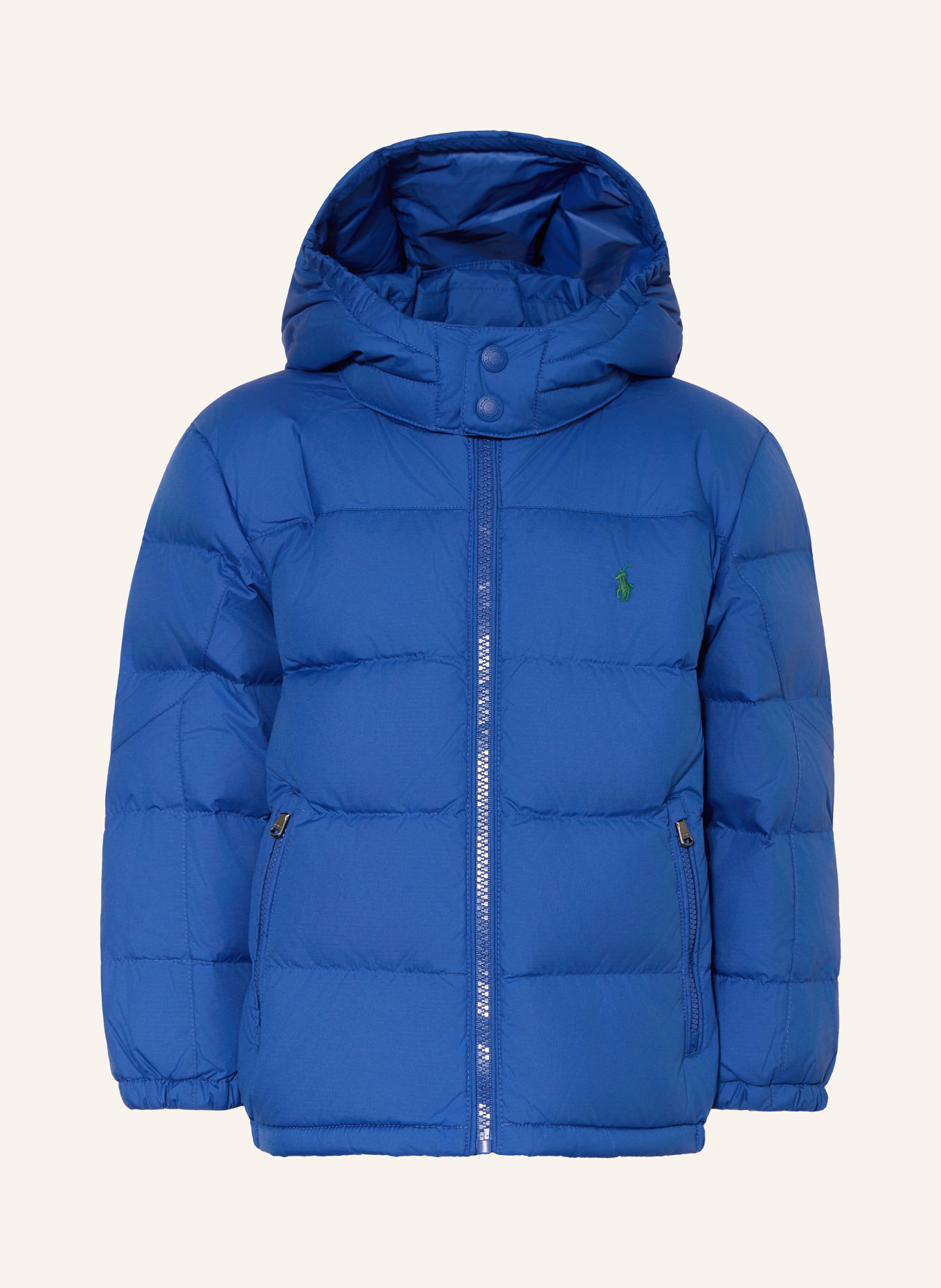 POLO RALPH LAUREN Down jacket with removable hood: BLUE