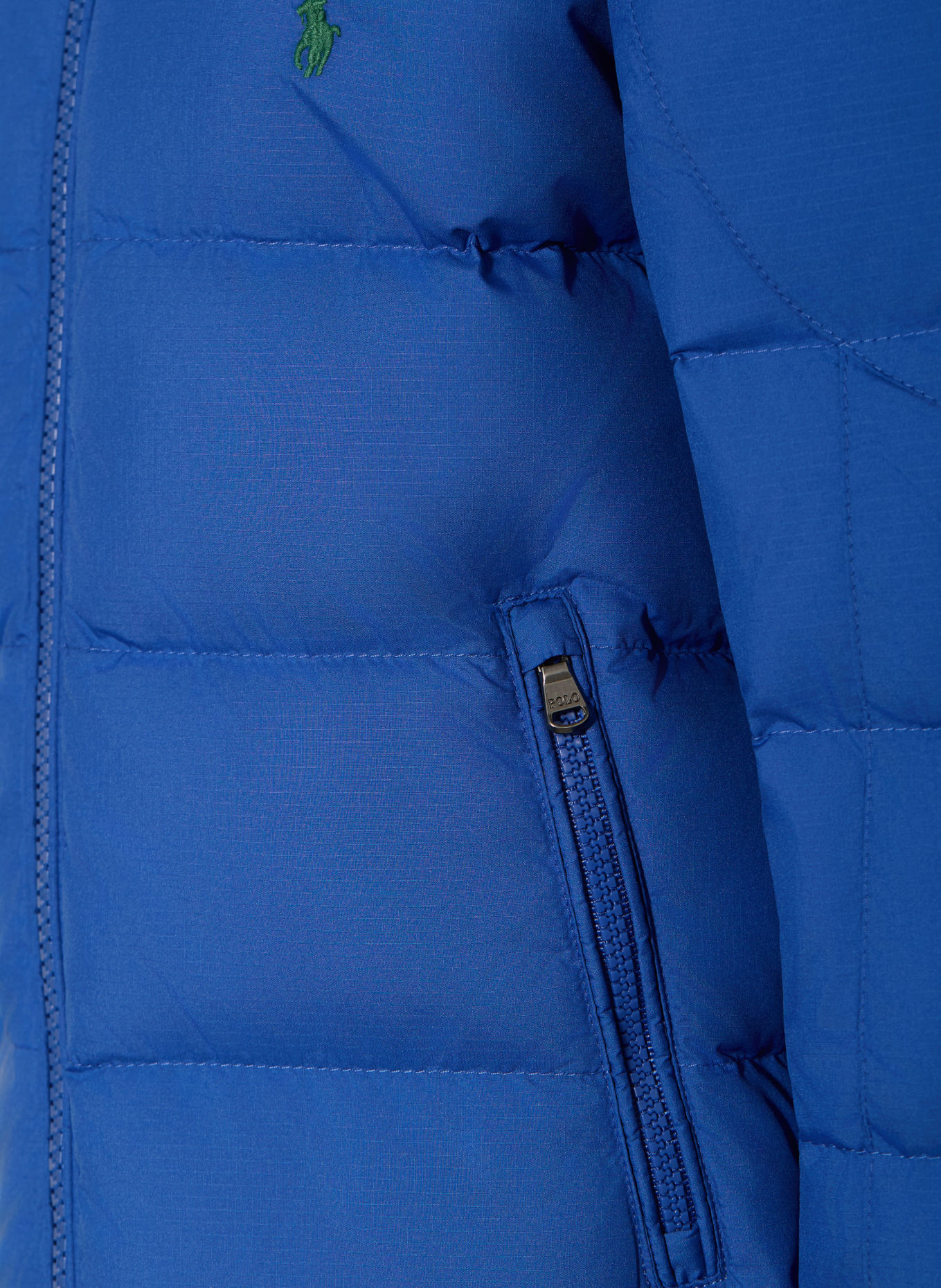 POLO RALPH LAUREN Down jacket with removable hood: BLUE