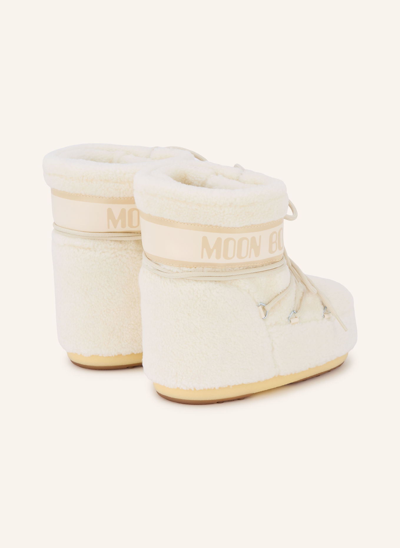 MOON BOOT Moon boots ICON LOW: ECRU / LIGHT BROWN