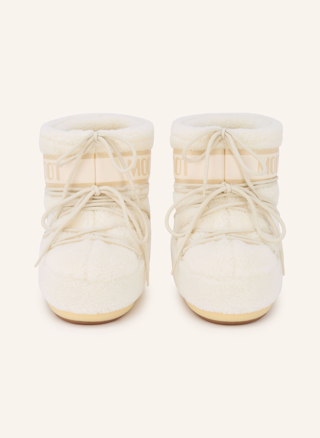 MOON BOOT Moon boots ICON LOW: ECRU / LIGHT BROWN
