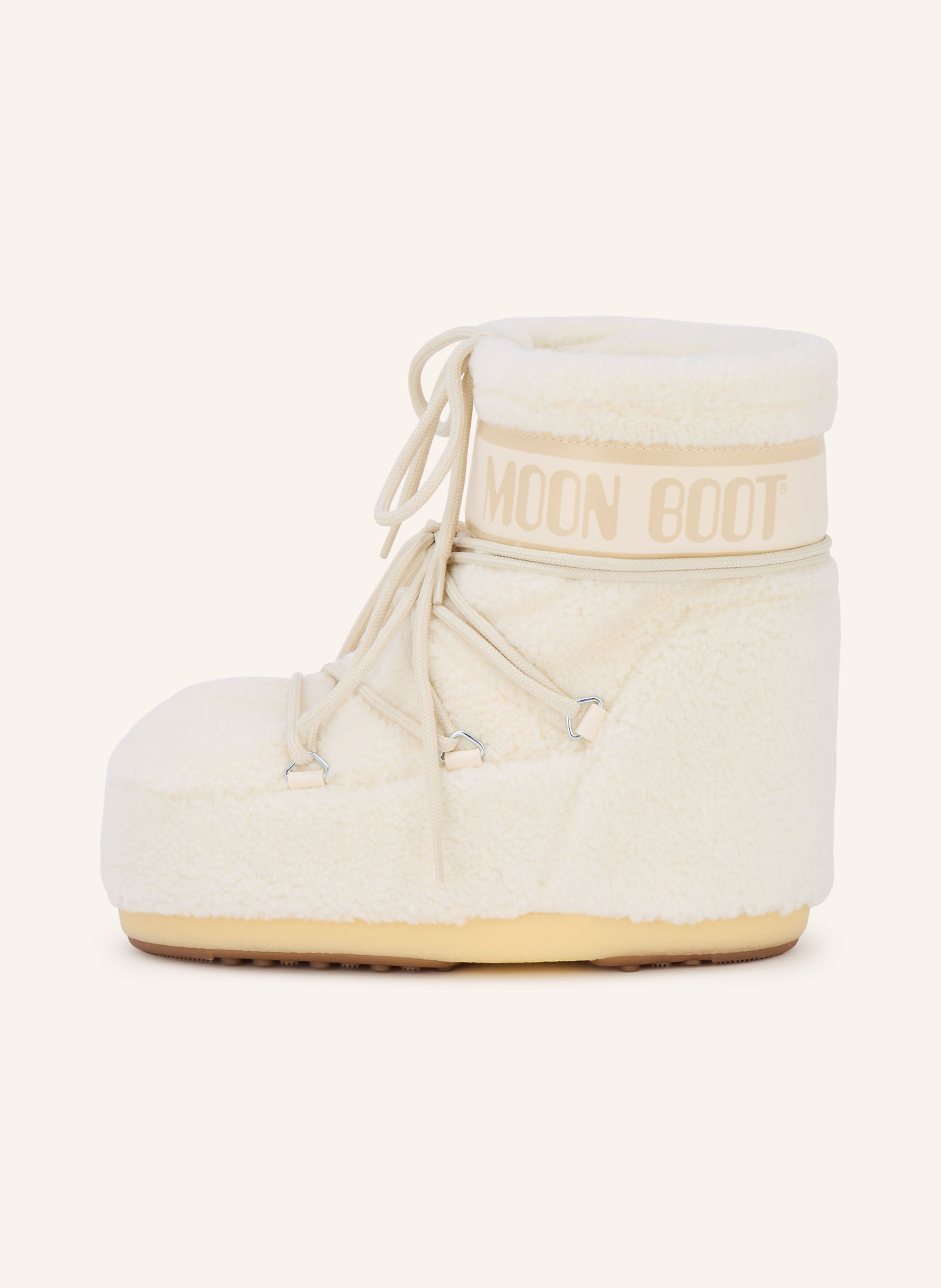 MOON BOOT Moon boots ICON LOW: ECRU / LIGHT BROWN
