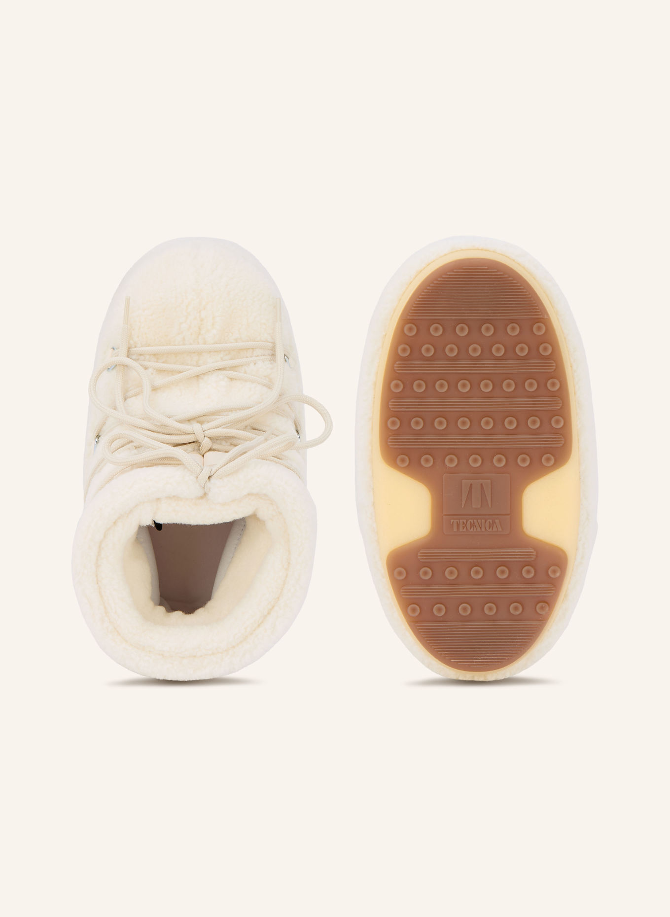 MOON BOOT Moon boots ICON LOW: ECRU / LIGHT BROWN