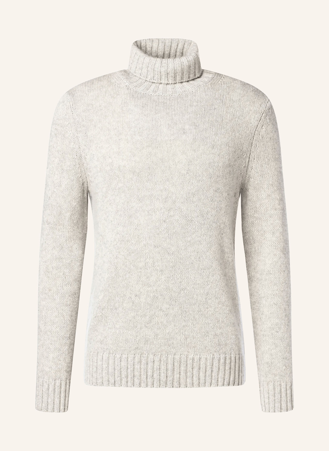 windsor. ECOSIO cashmere turtleneck sweater: LIGHT GRAY