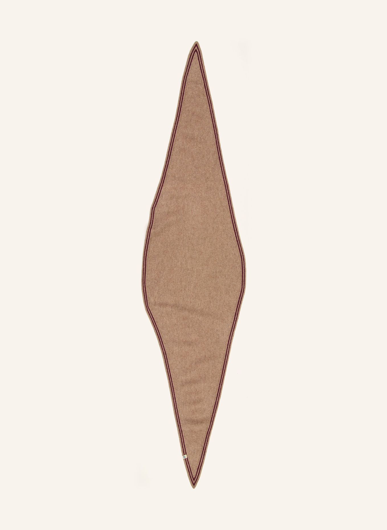 Oats & Rice Dreieckstuch BRONTE aus Cashmere: BEIGE / DUNKELROT