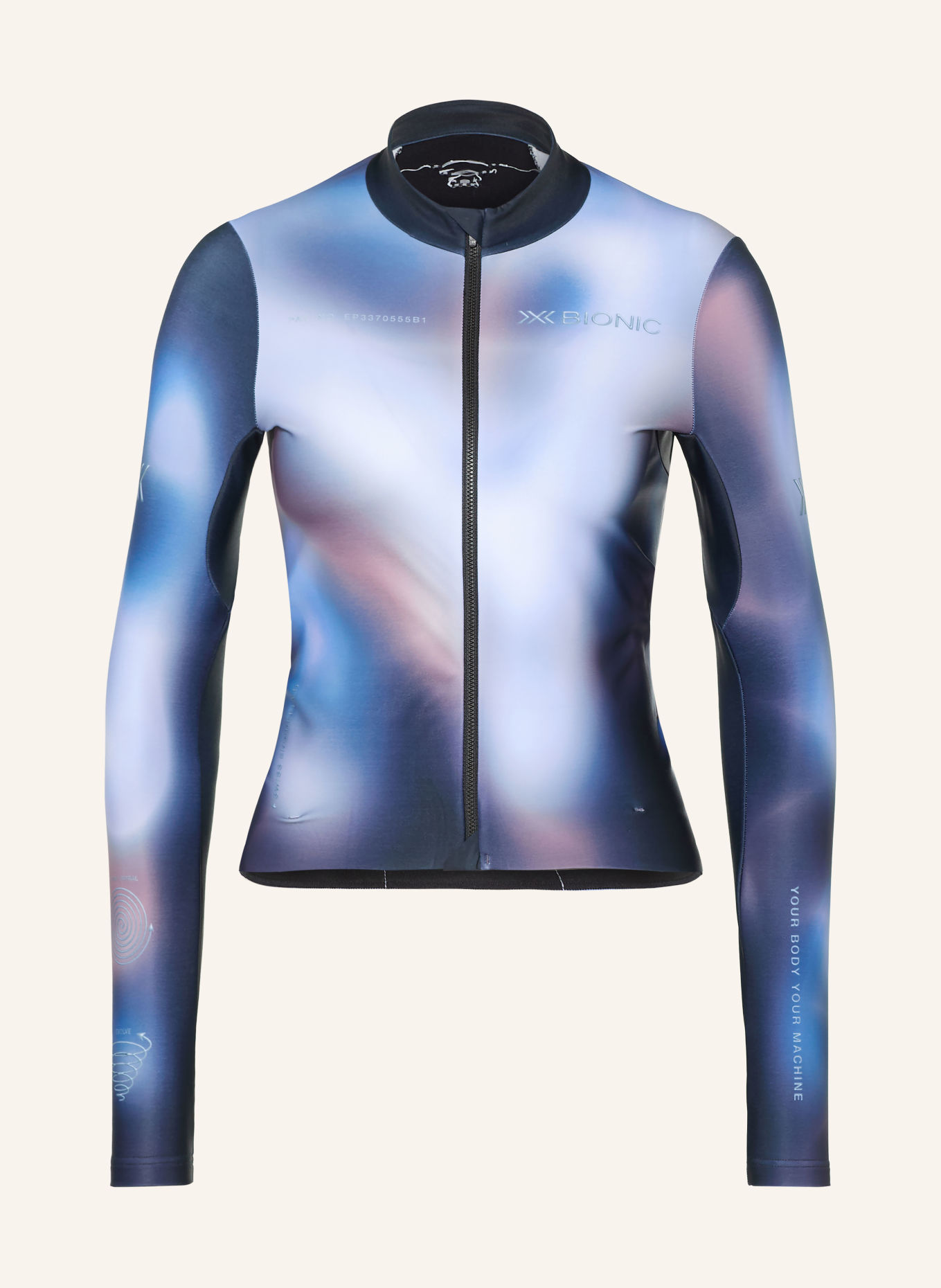 X-BIONIC Thermo-fietshemd COREFUSION RIDE: BLAUWGRIJS / FUCHSIA / DONKERBLAUW