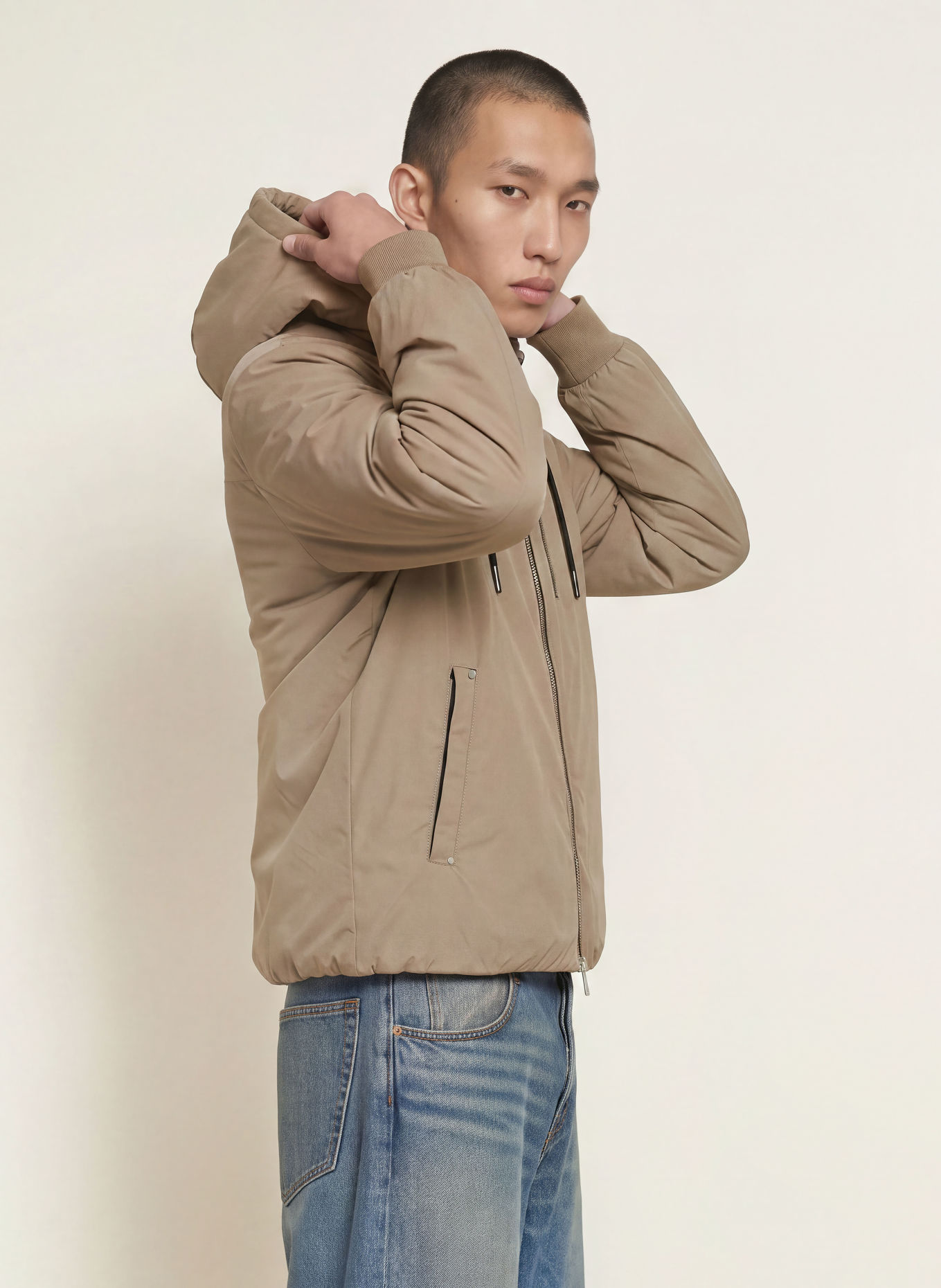 MOOSE KNUCKLES Donsjack NORTHDALE: TAUPE / ZWART