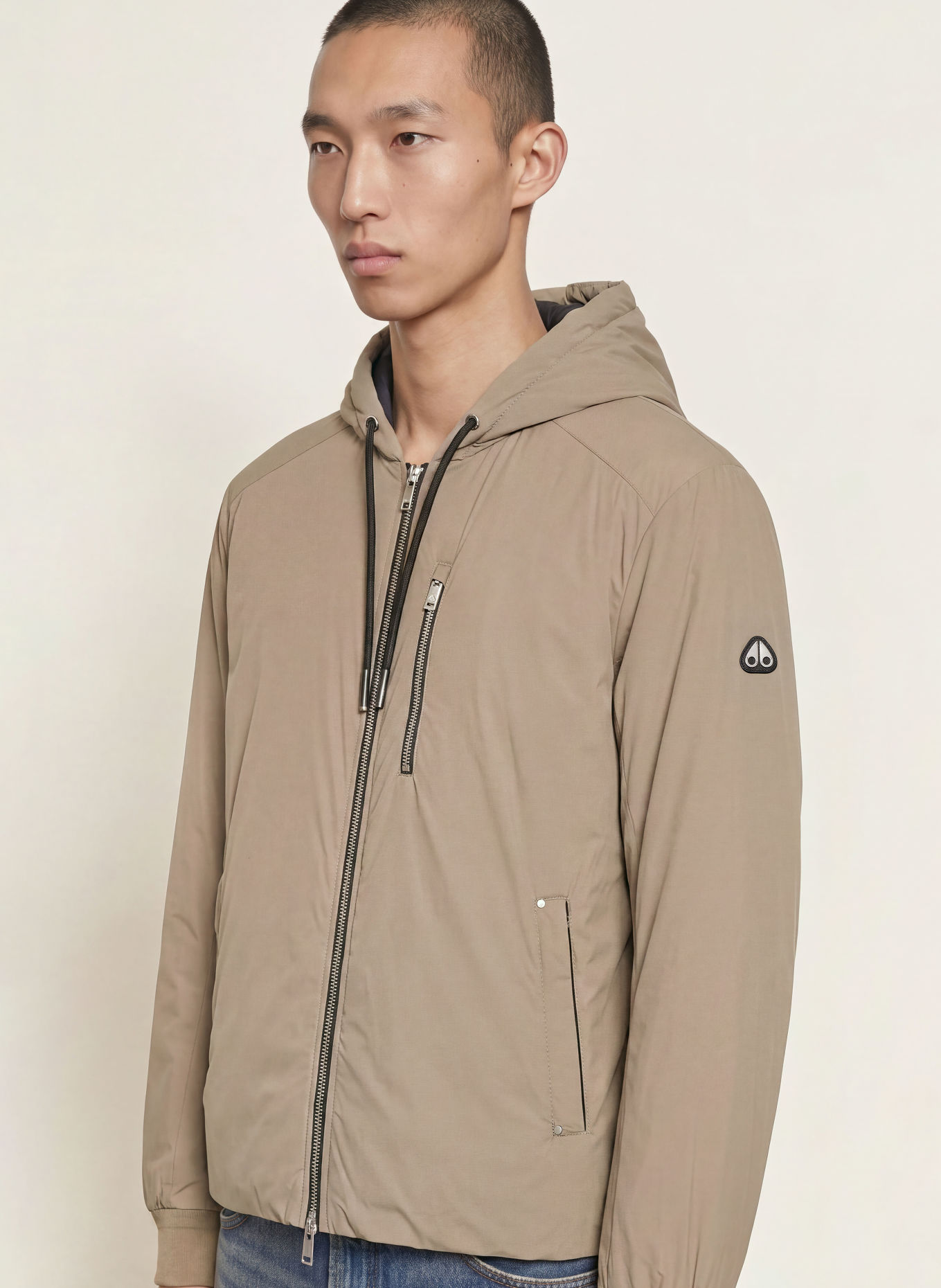 MOOSE KNUCKLES Donsjack NORTHDALE: TAUPE / ZWART