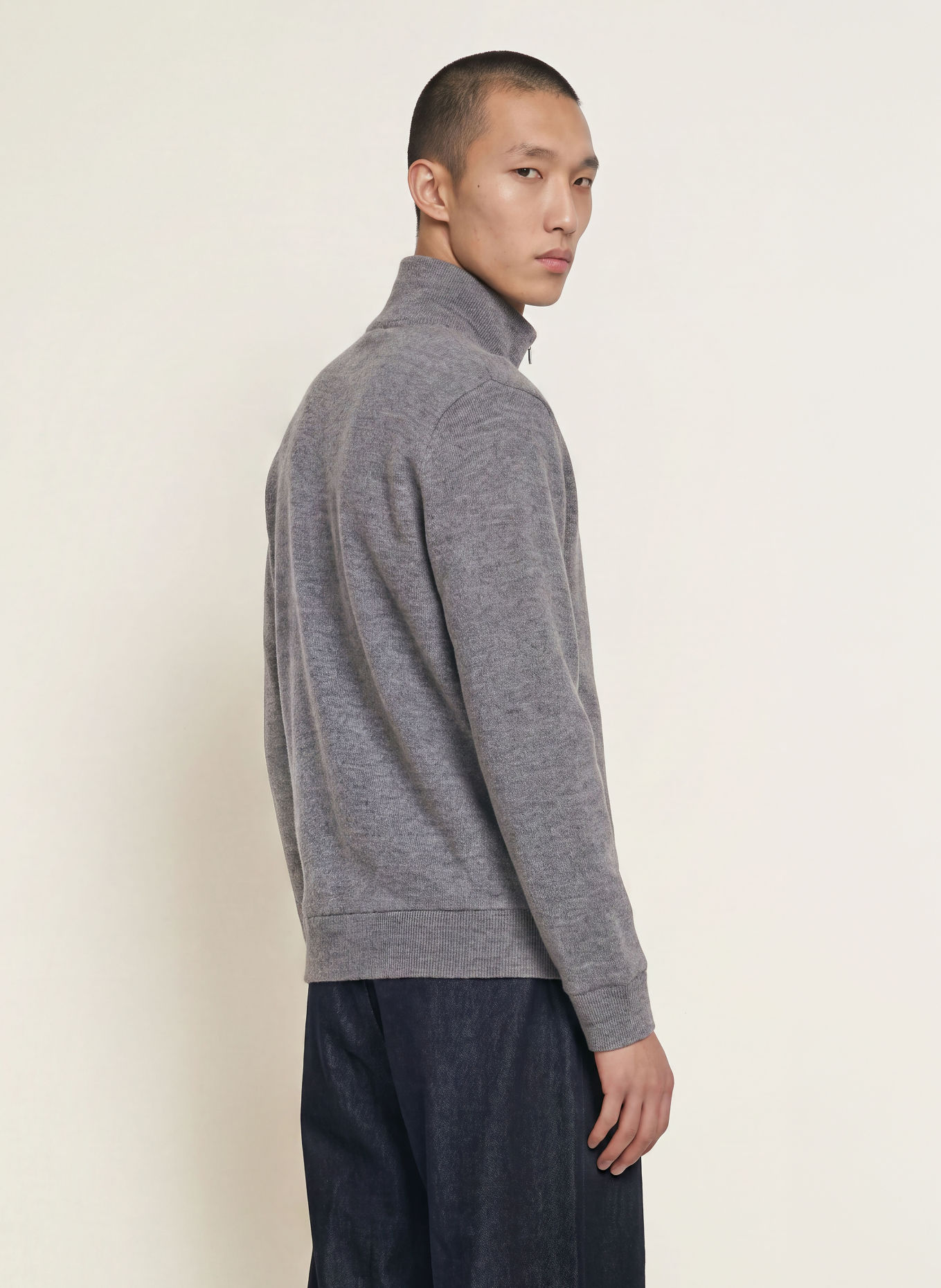 NN.07 BOILED" cardigan: GRAY