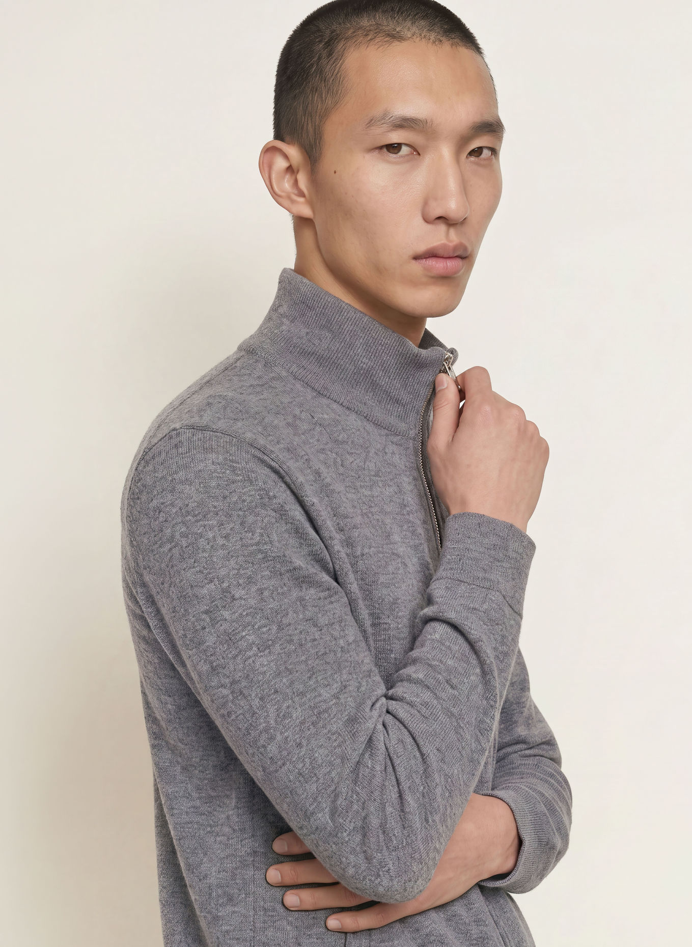 NN.07 BOILED" cardigan: GRAY
