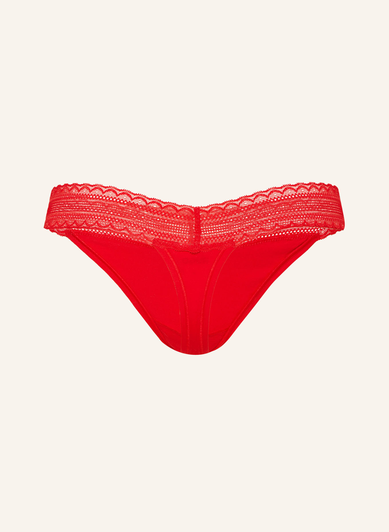 HUGO Lot de 3 strings TRIPLET LACE: ROUGE / ROSE CLAIR / NOIR