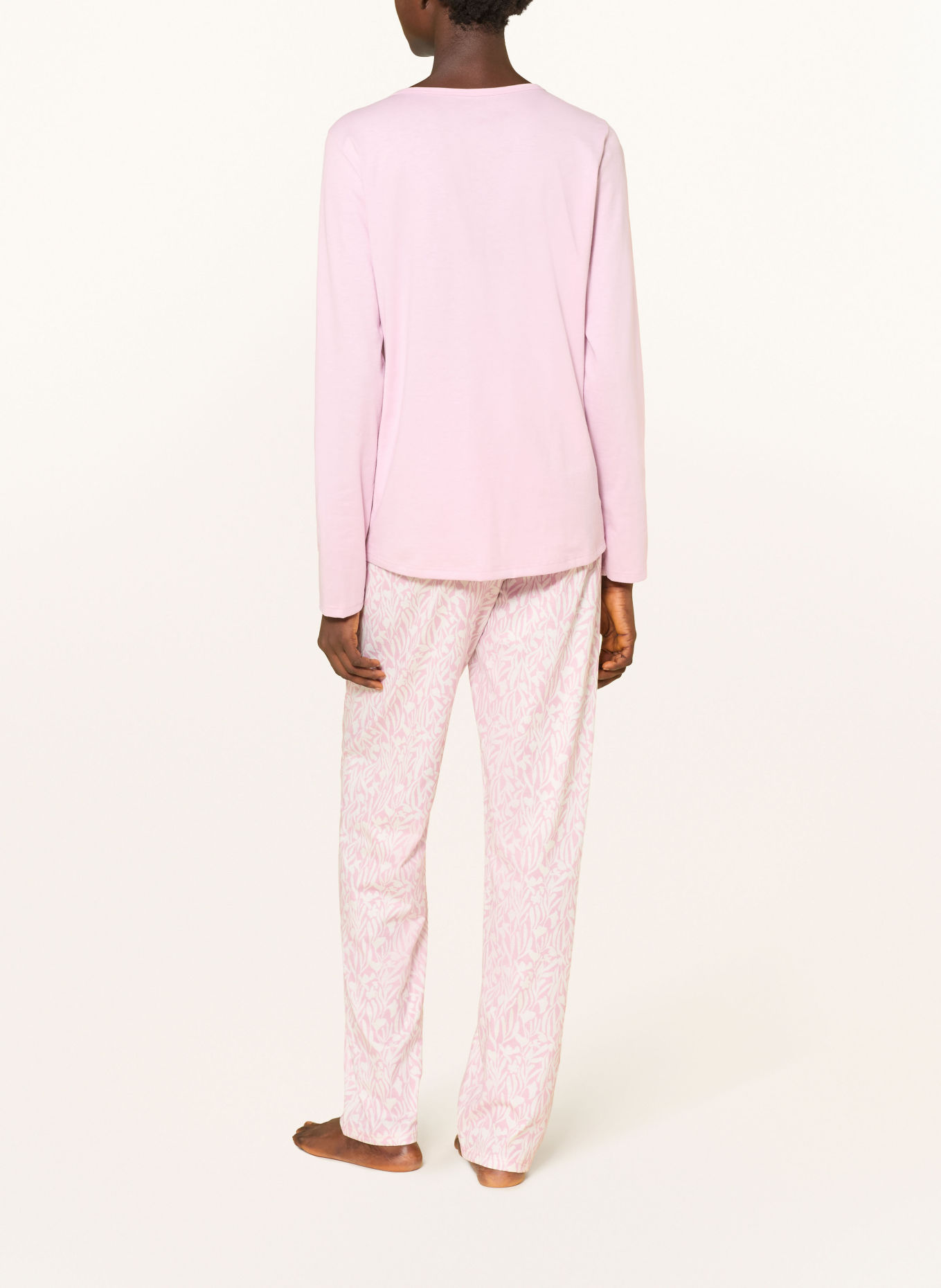 CALIDA Pyjama FLOWER NIGHTS: ROSE CLAIR / WIT