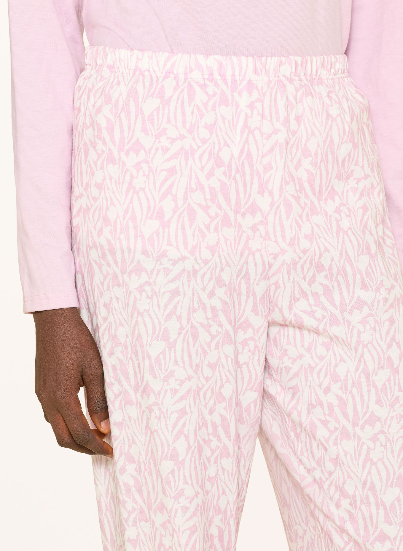 CALIDA Pyjama FLOWER NIGHTS: ROSE CLAIR / WIT