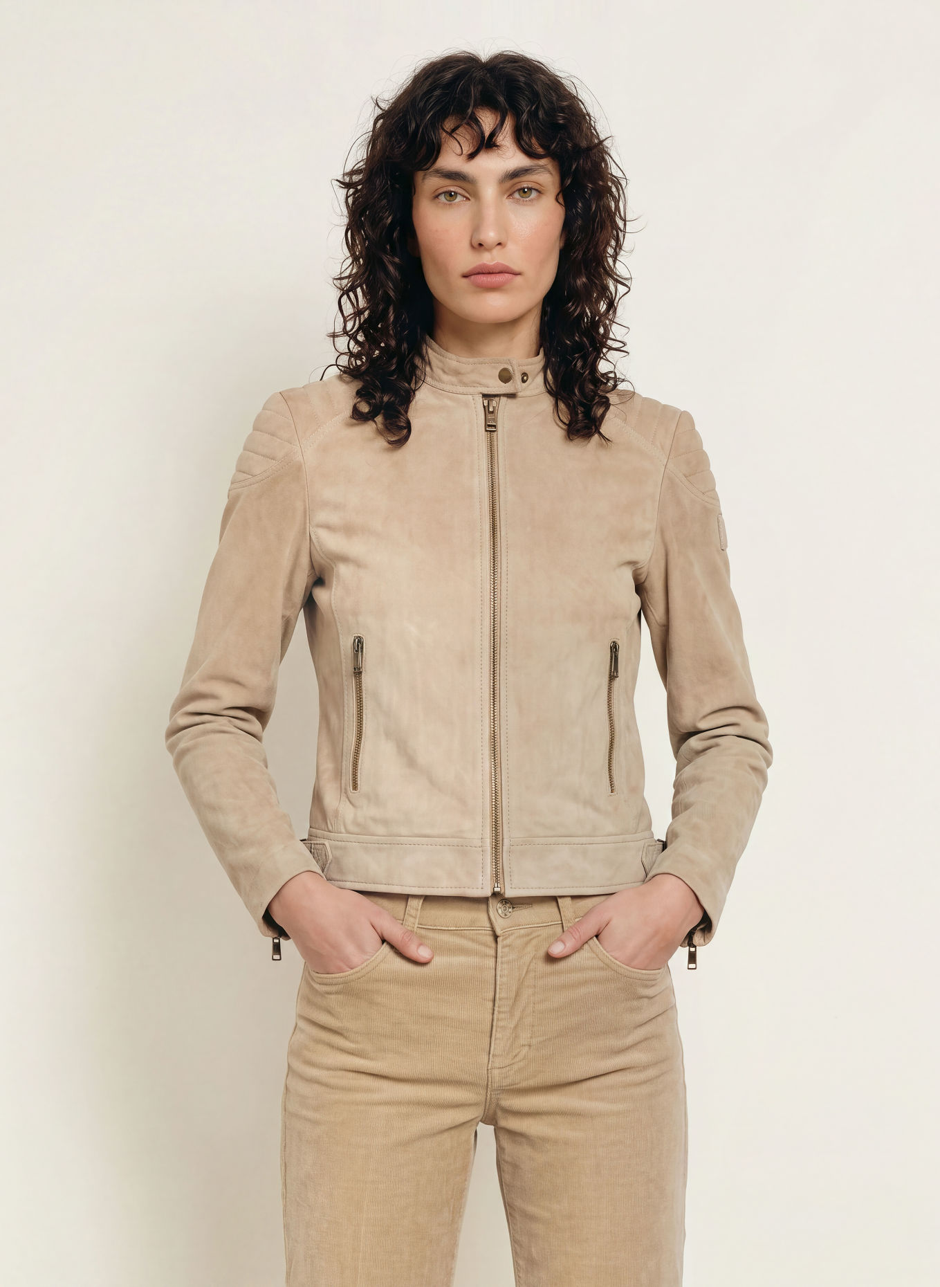 BELSTAFF Lederjacke MOLLISON: TAUPE