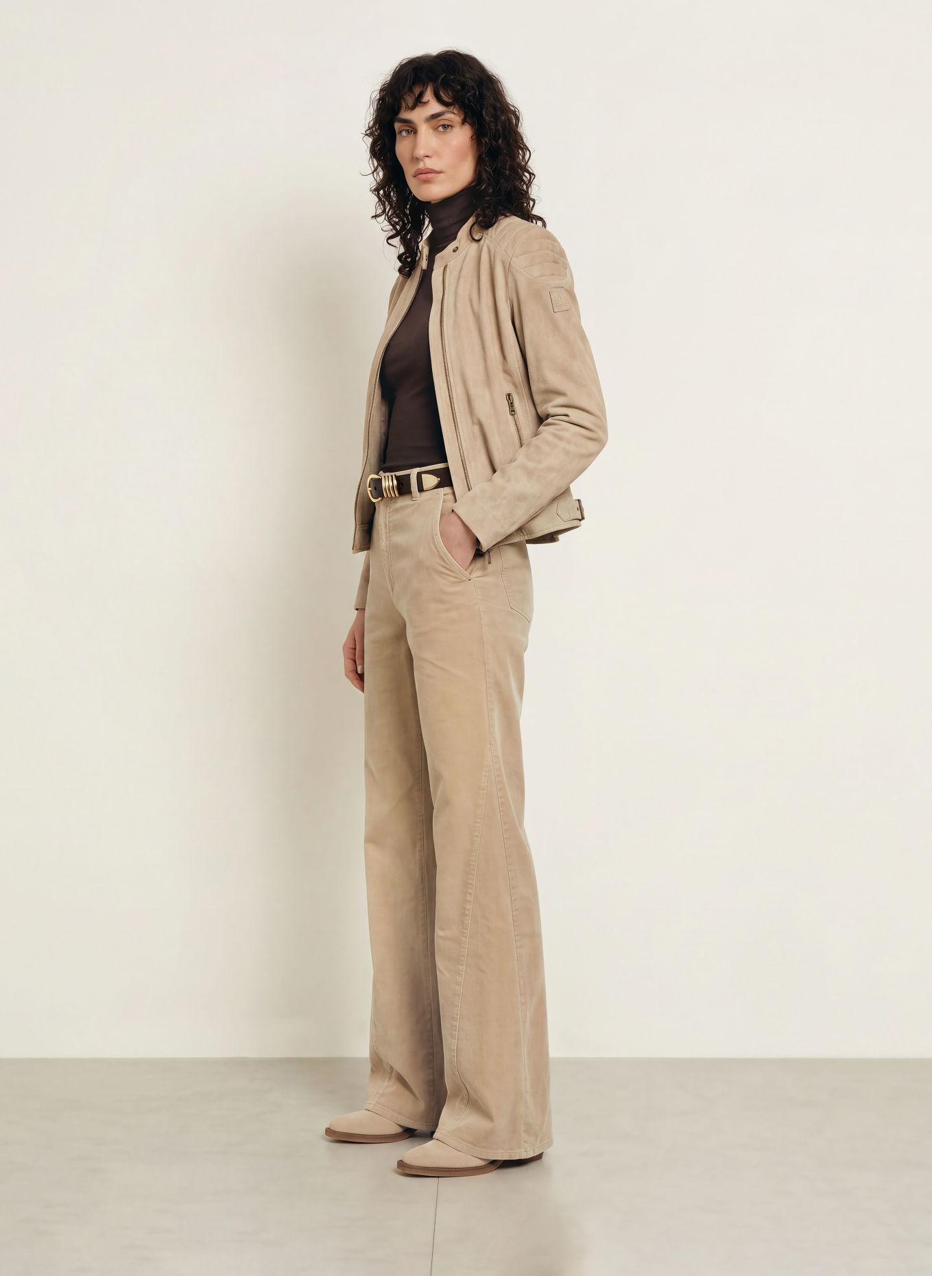BELSTAFF Lederjacke MOLLISON: TAUPE