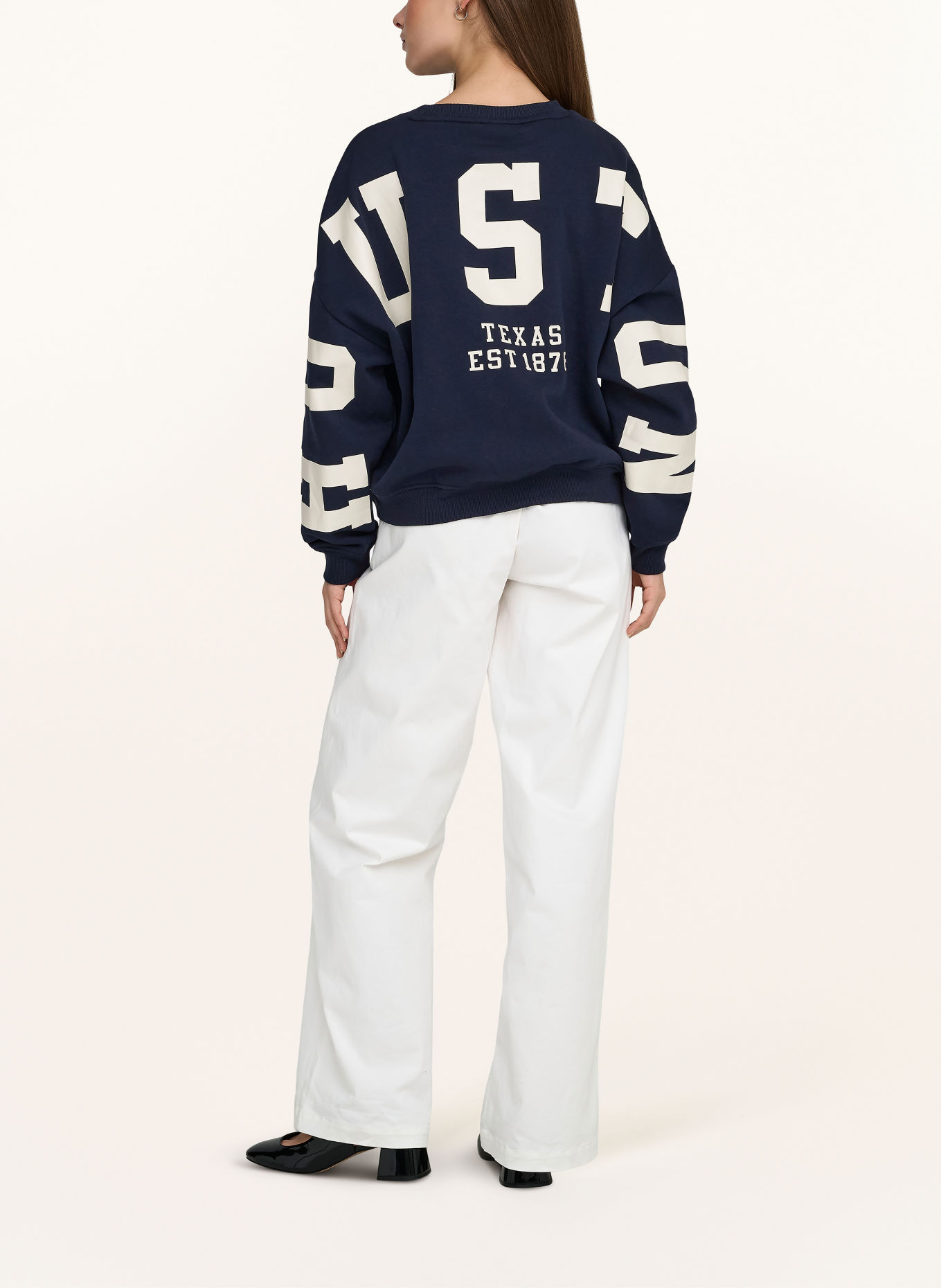 ONLY sweatshirt: DARK BLUE / ECRU