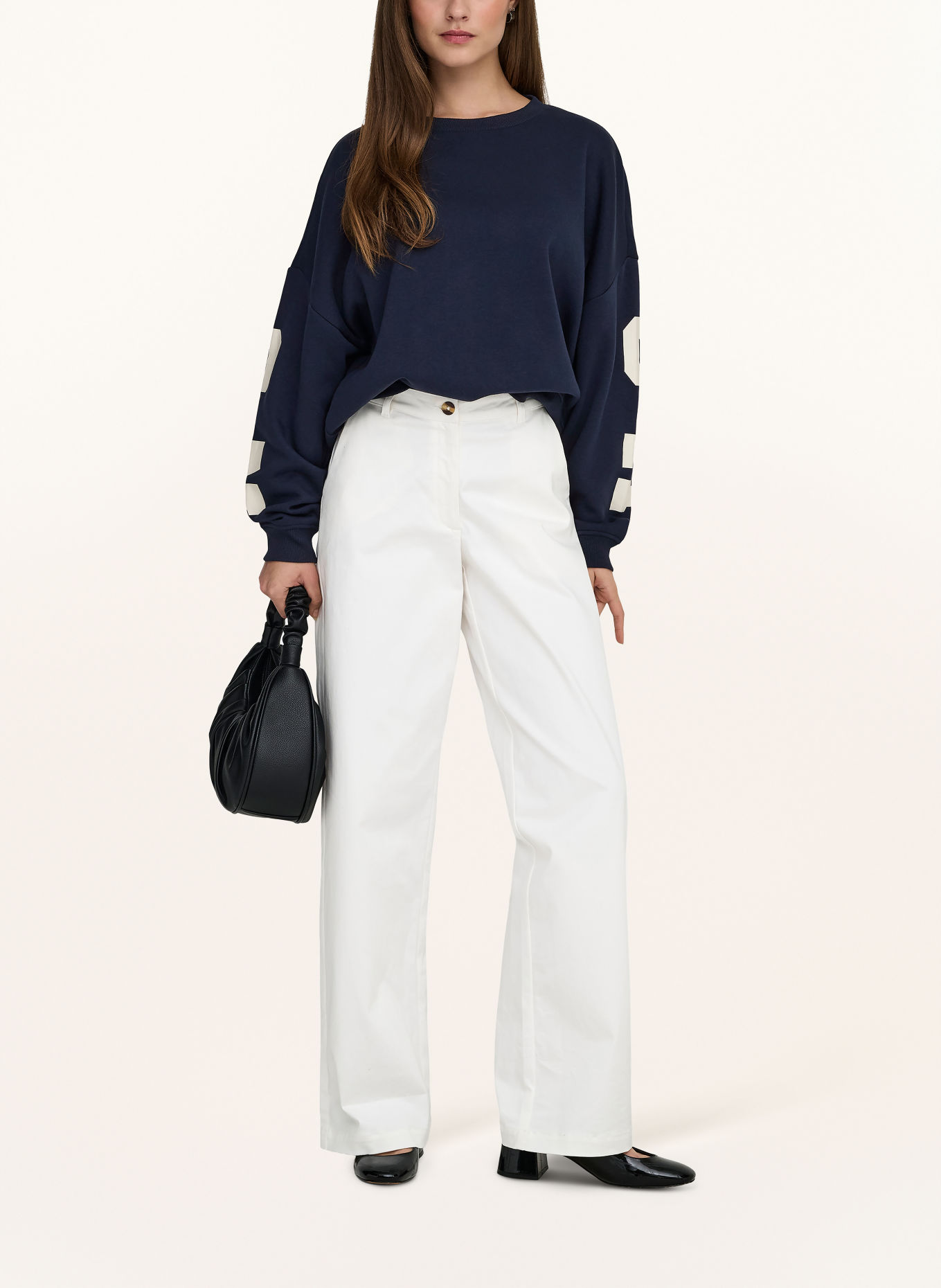ONLY sweatshirt: DARK BLUE / ECRU