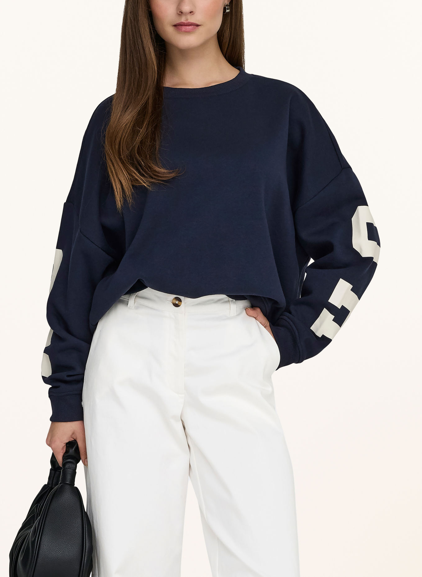 ONLY sweatshirt: DARK BLUE / ECRU