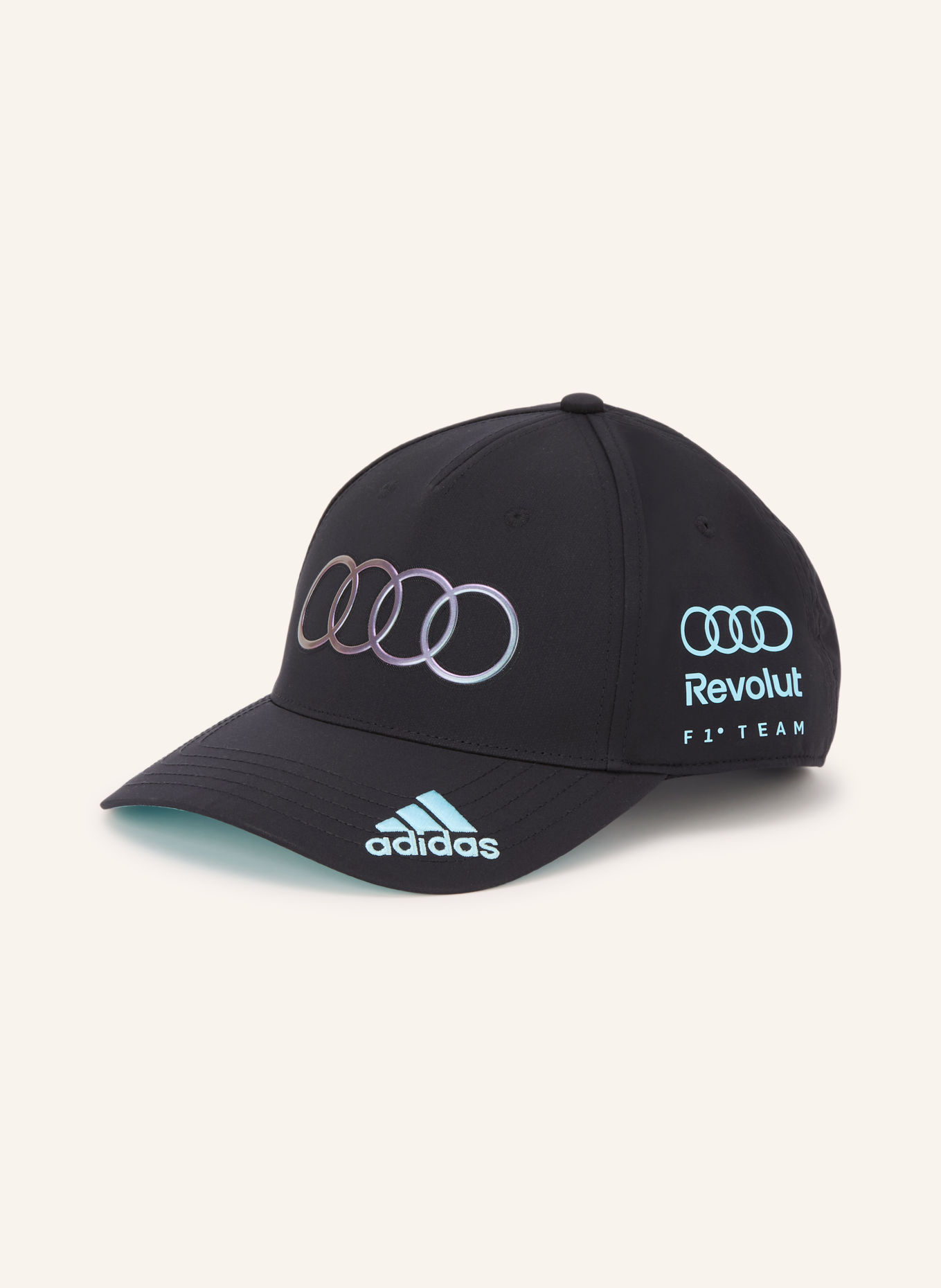 adidas Pet AUDI REVOLUT FORMULA ONE TEAM TRUCKER: DONKERGRIJS / TURQUOISE