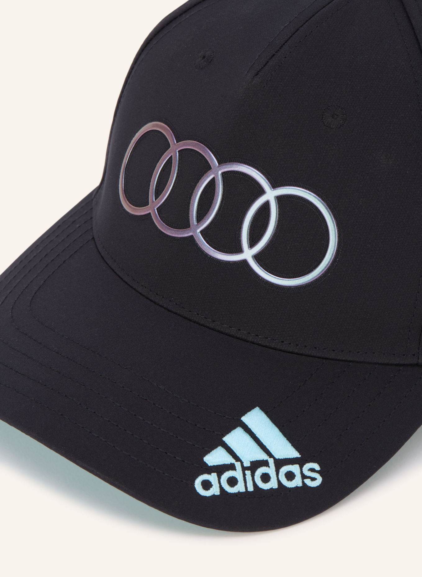adidas Pet AUDI REVOLUT FORMULA ONE TEAM TRUCKER: DONKERGRIJS / TURQUOISE