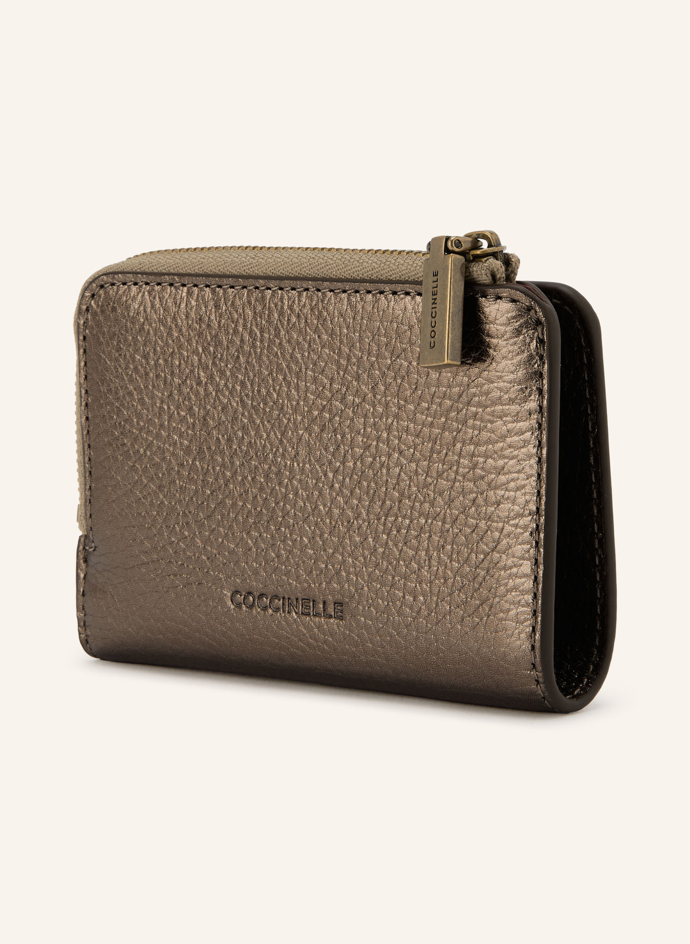 COCCINELLE purse: KHAKI / GOLD